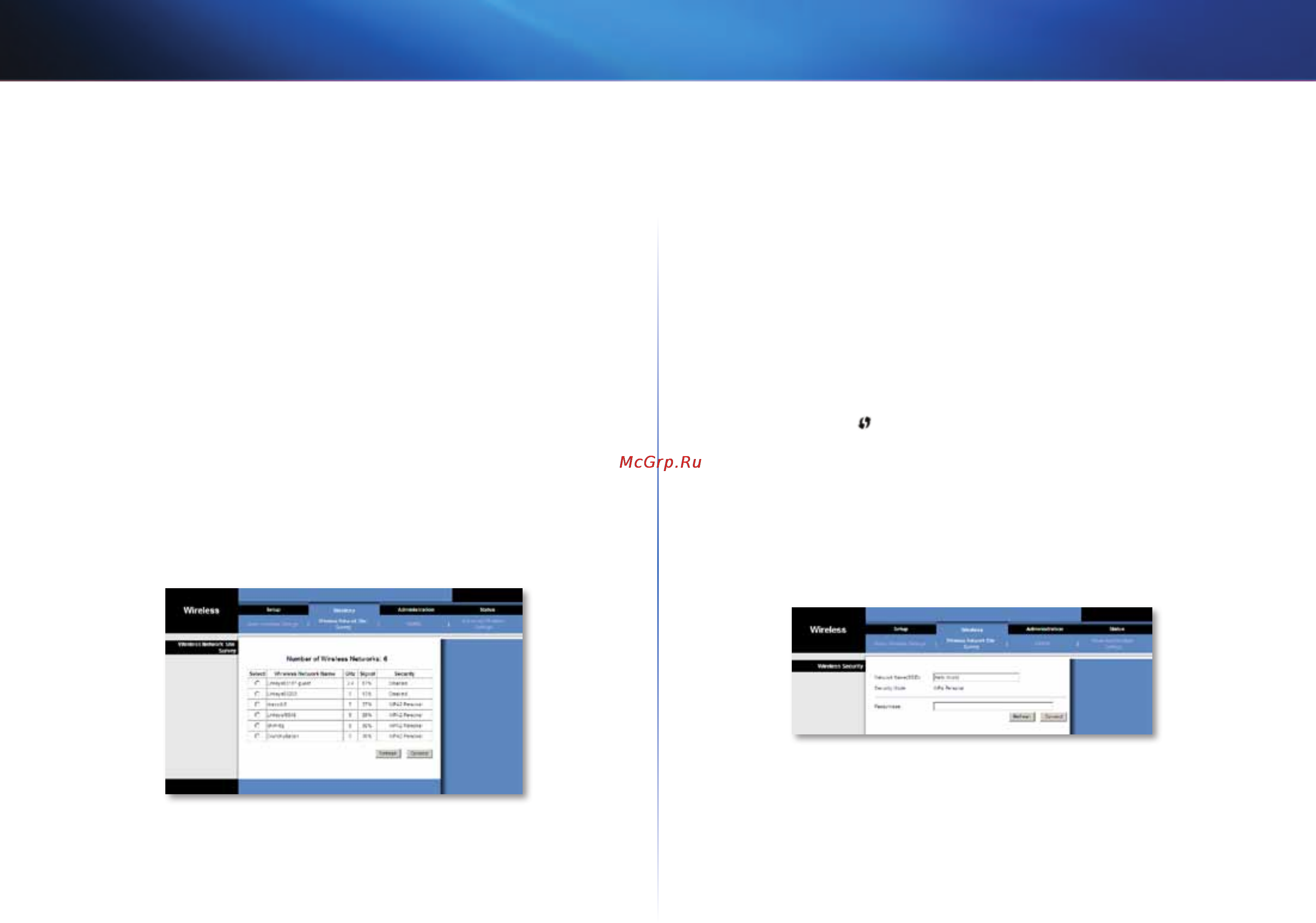 Linksys WES610N [116/546] Wireless network site survey undersøgelse af trådløst netværkswebsted