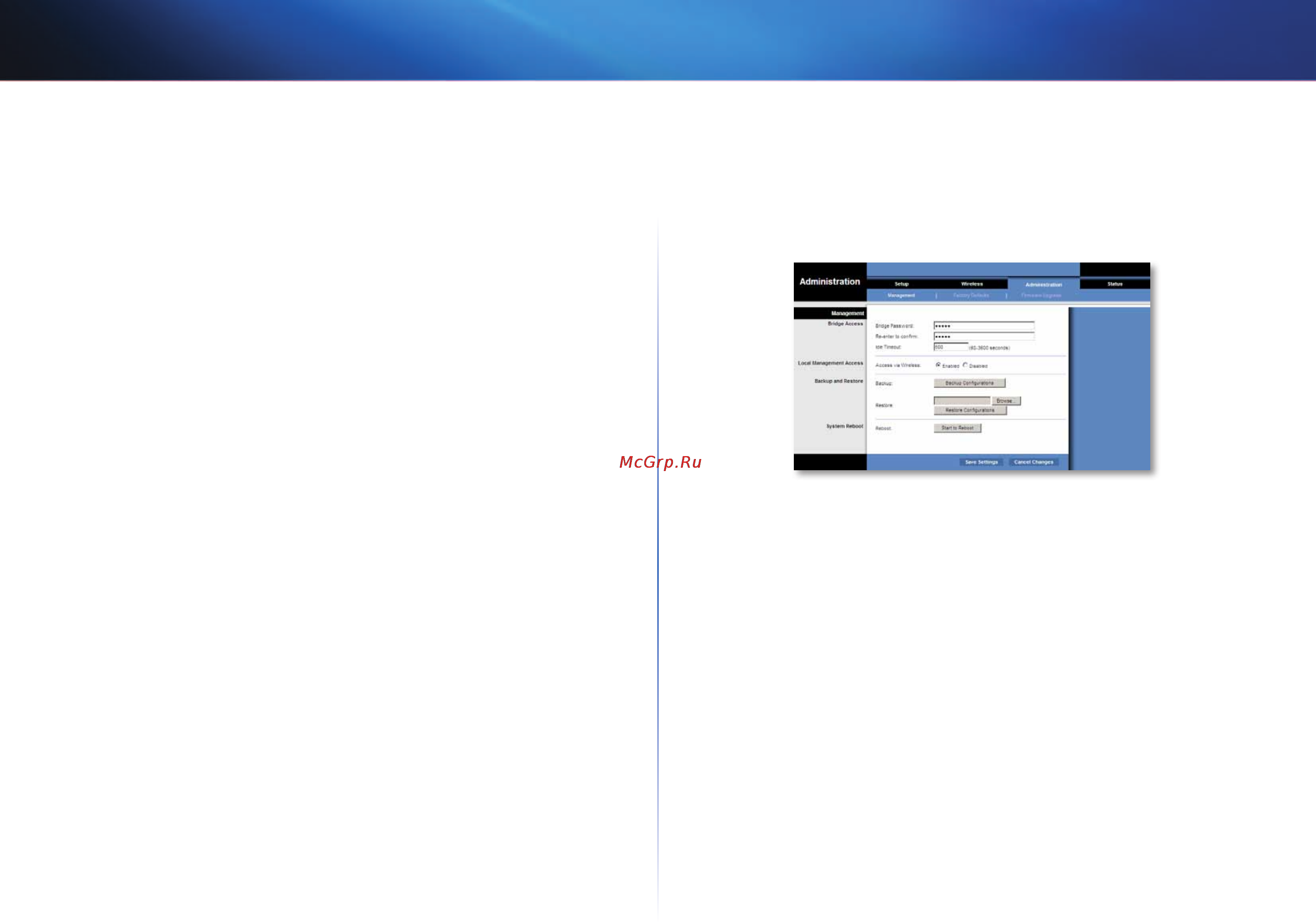 Linksys WES610N [477/546] Management การจ ดการ