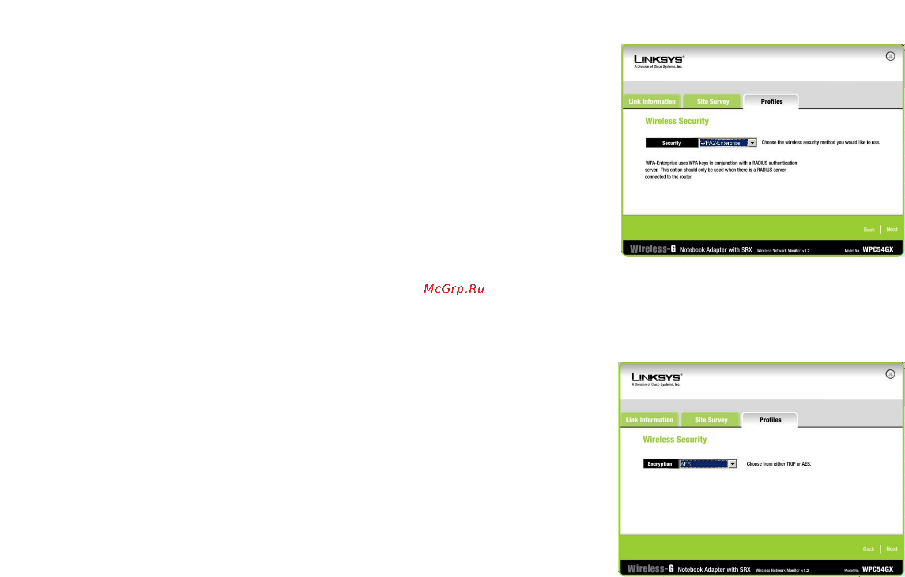 Linksys WPC54GX Инструкция по эксплуатации онлайн [25/51] 46320