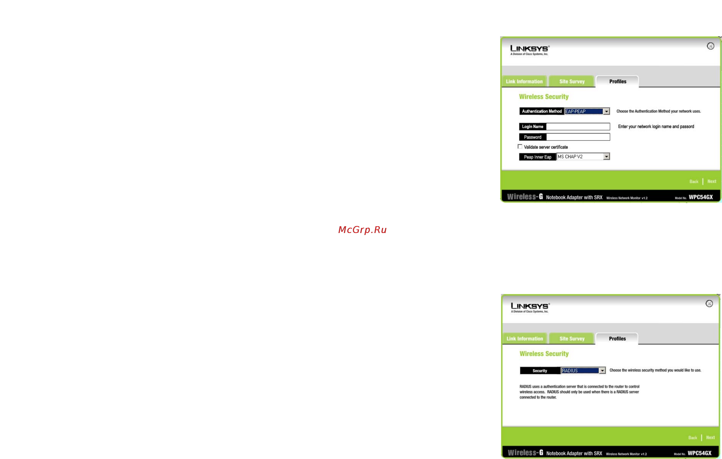 Linksys WPC54GX Инструкция по эксплуатации онлайн [27/51] 46320