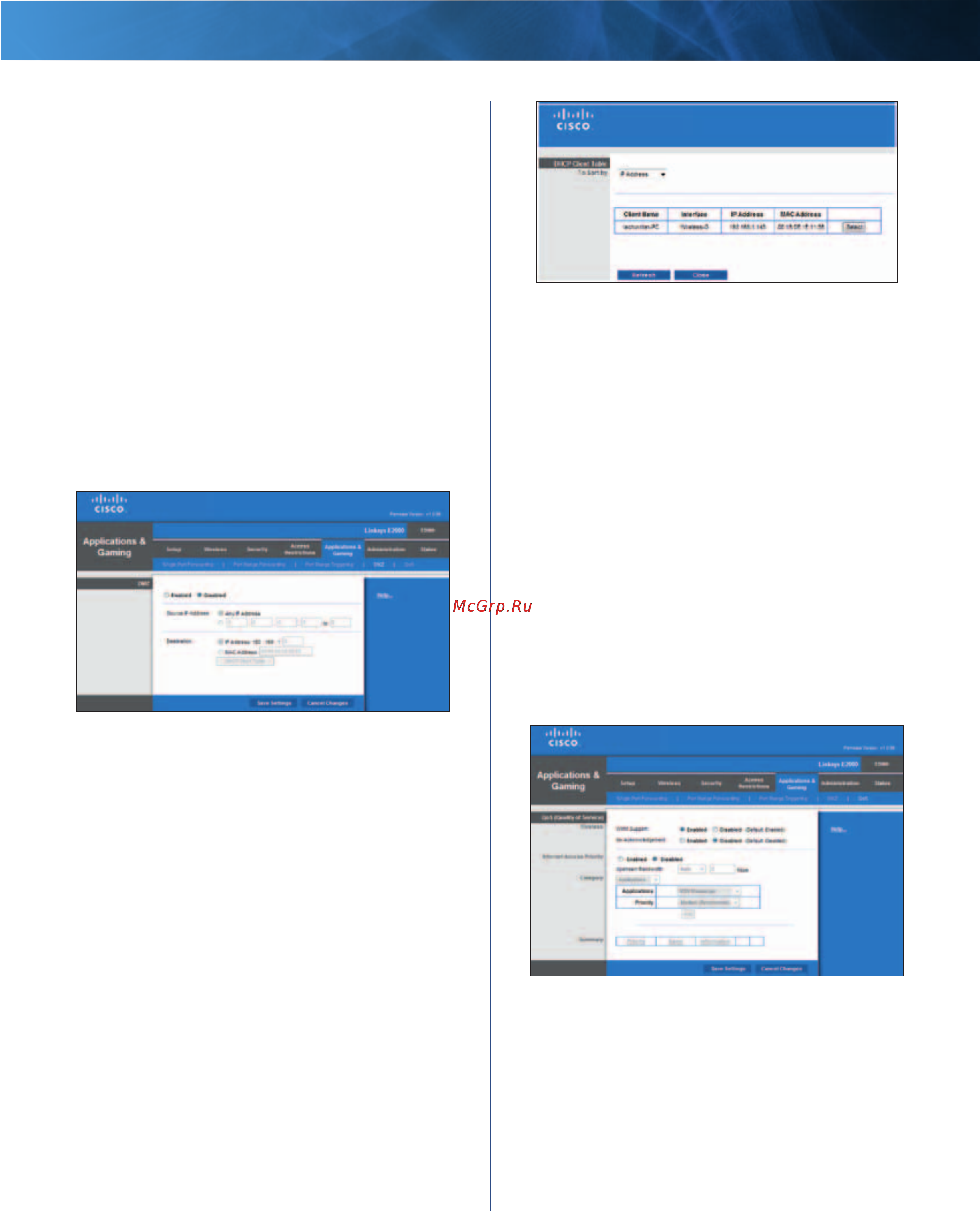 Linksys E2000 [31/59] Applications and gaming dmz