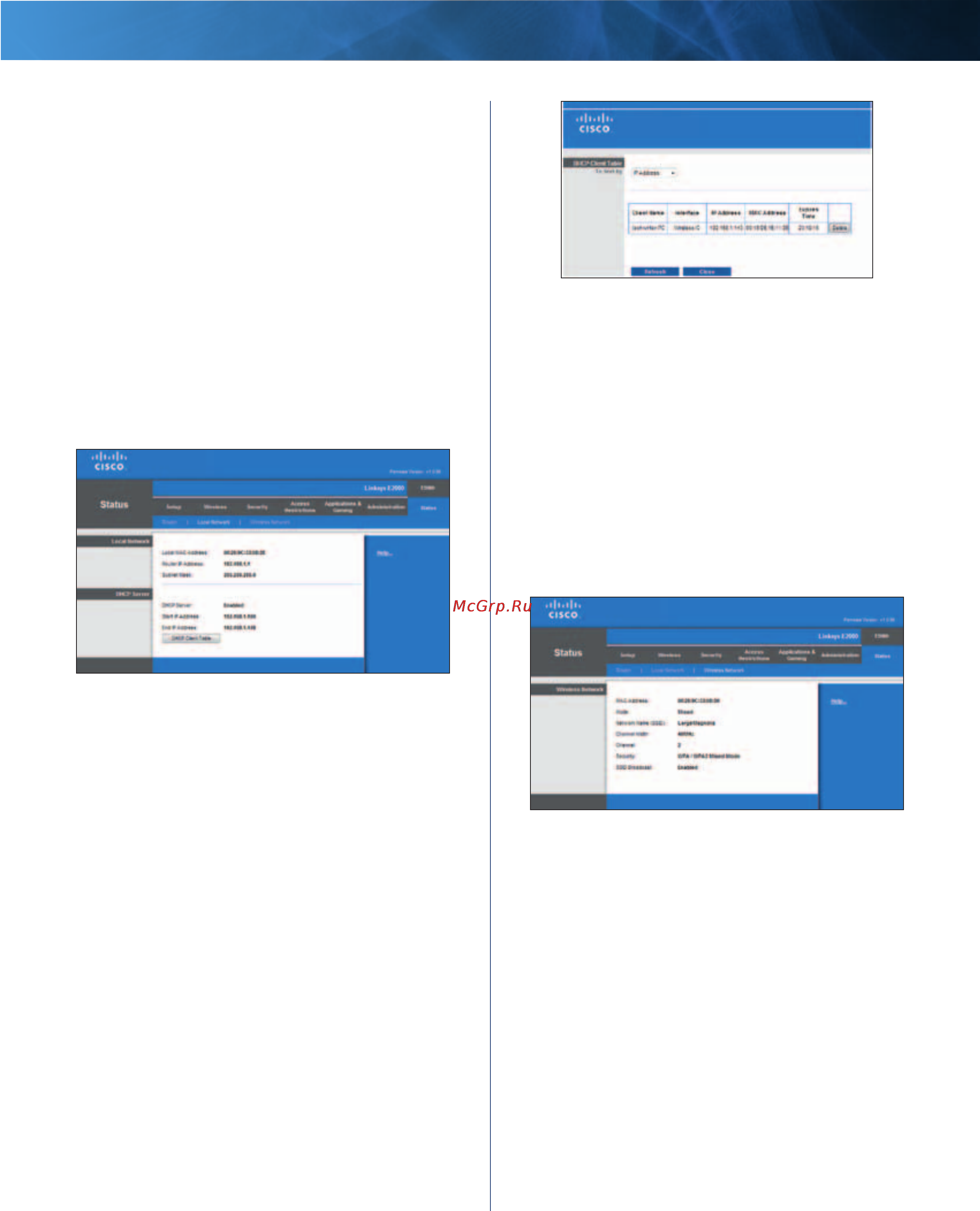 Linksys E2000 [37/59] Status local network