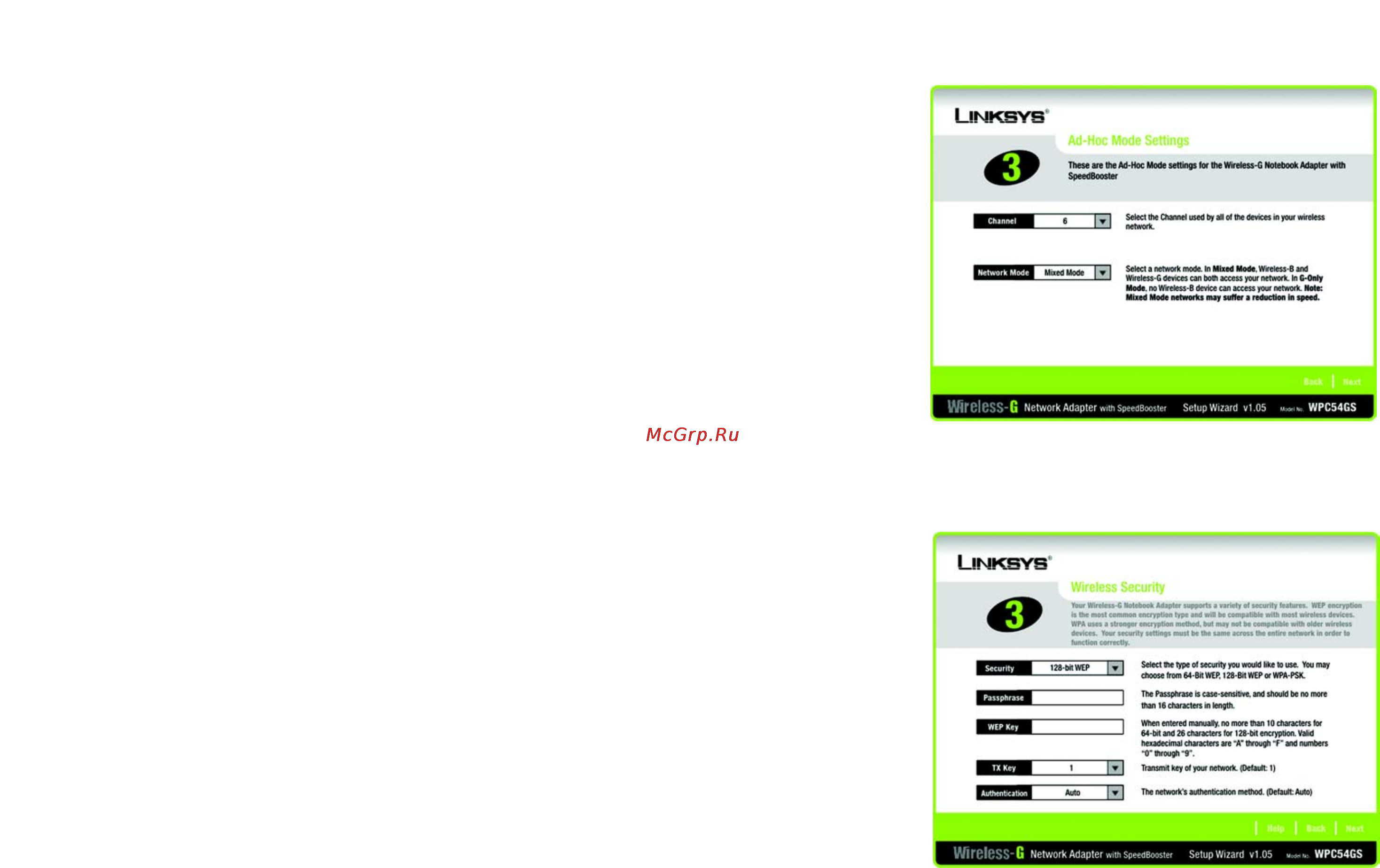 Linksys WPC54GS Инструкция по эксплуатации онлайн [14/54] 46330