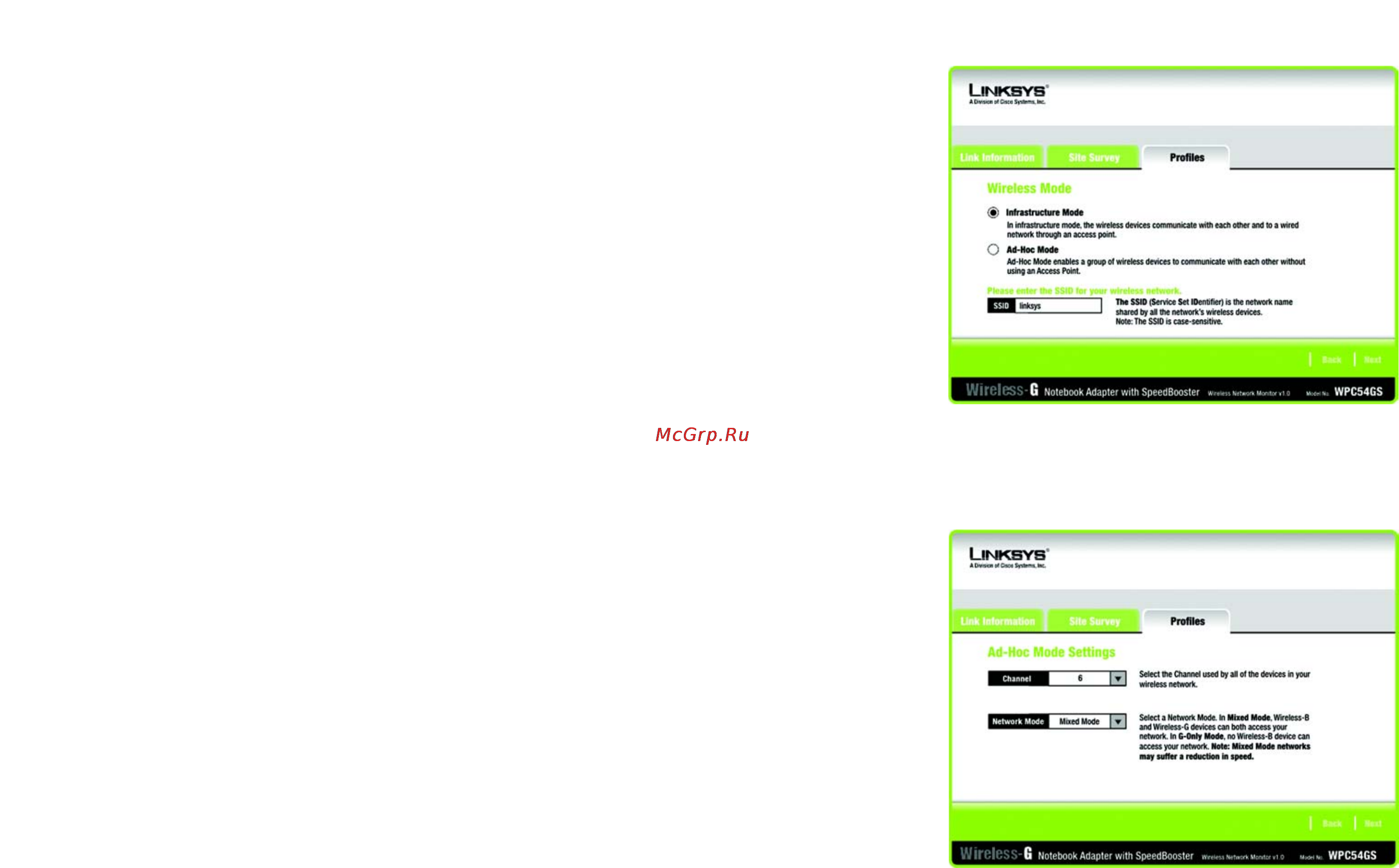 Linksys WPC54GS Инструкция по эксплуатации онлайн [24/54] 46330