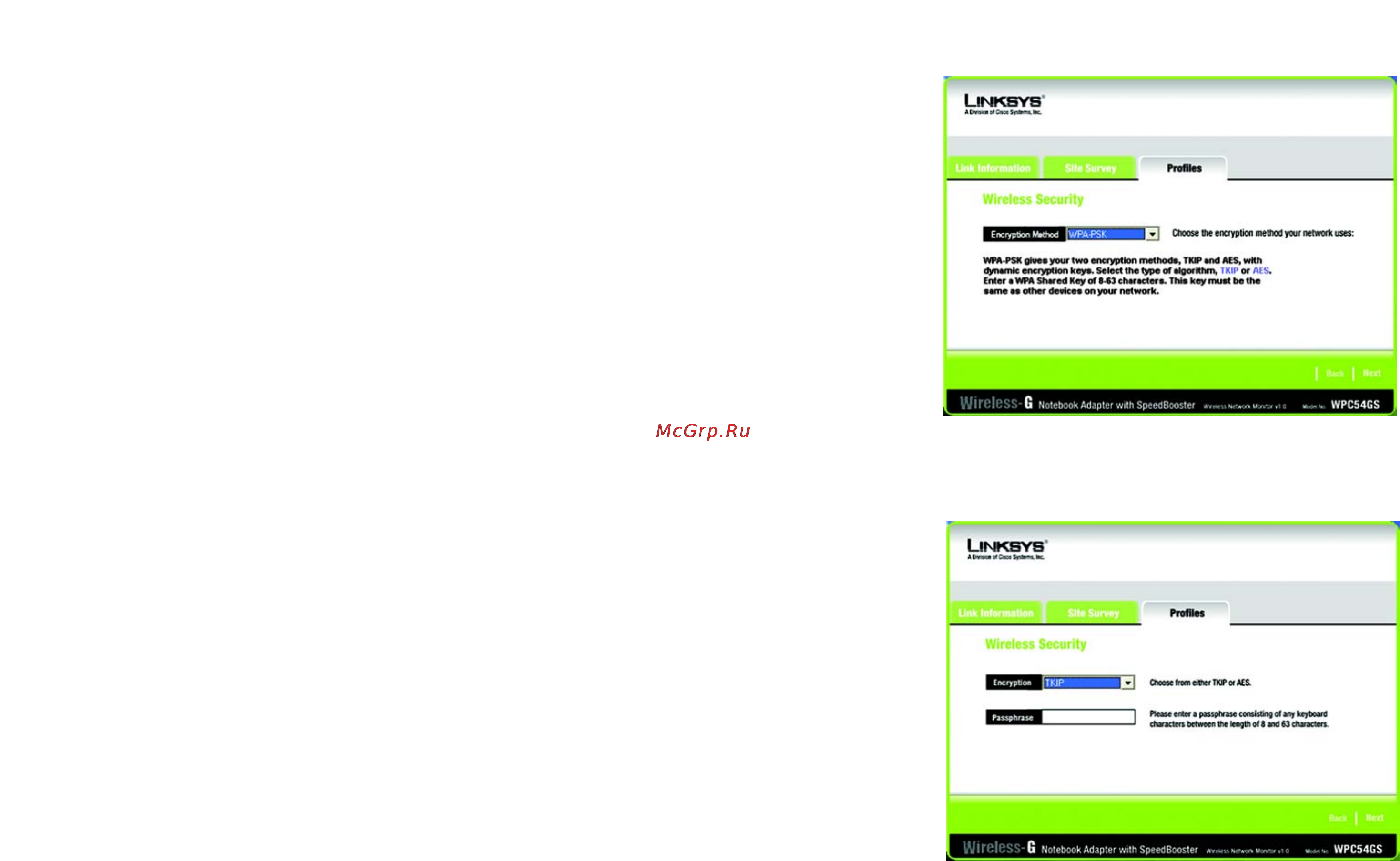Linksys WPC54GS Инструкция по эксплуатации онлайн [27/54] 46330