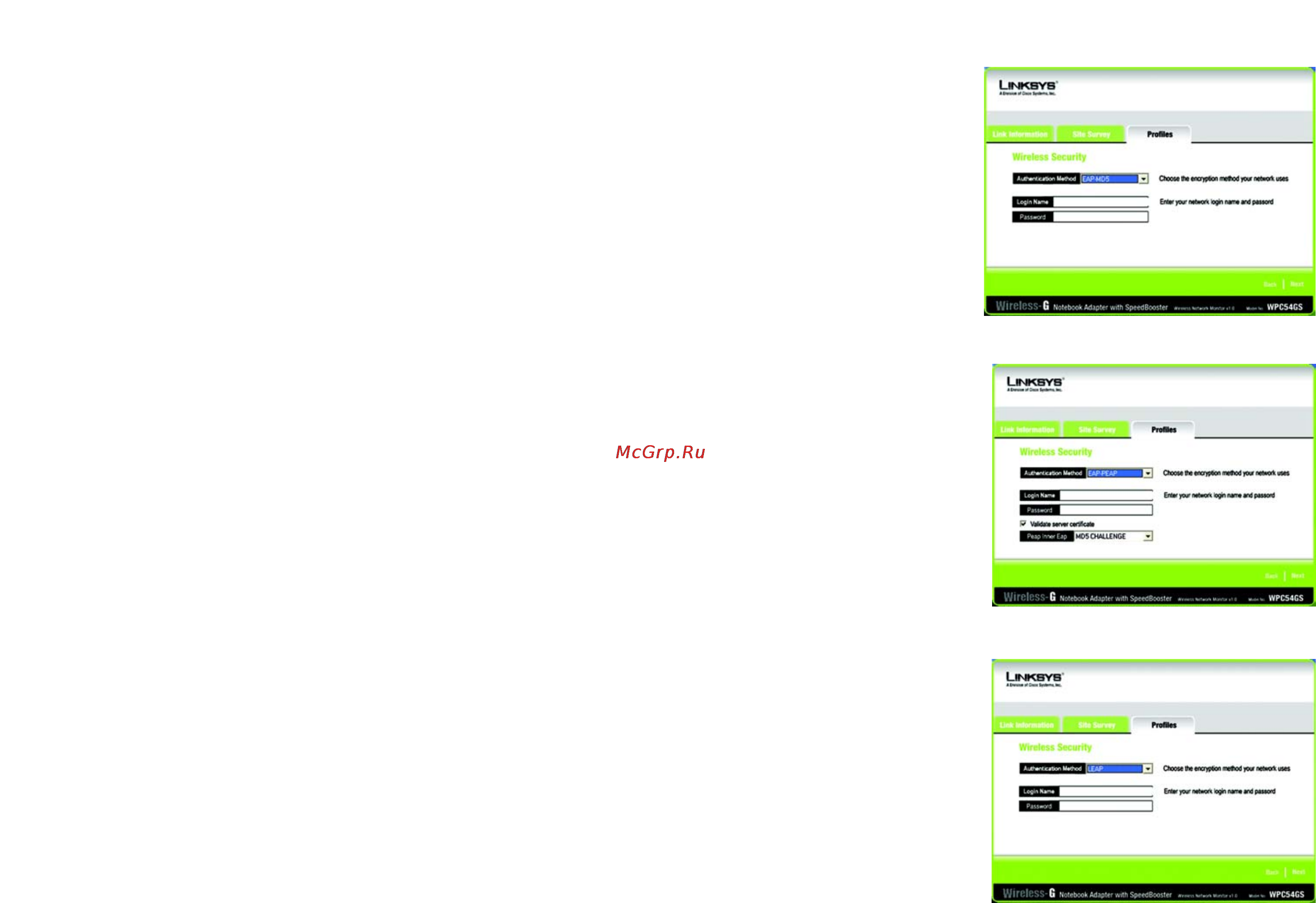 Linksys WPC54GS Инструкция по эксплуатации онлайн [30/54] 46330