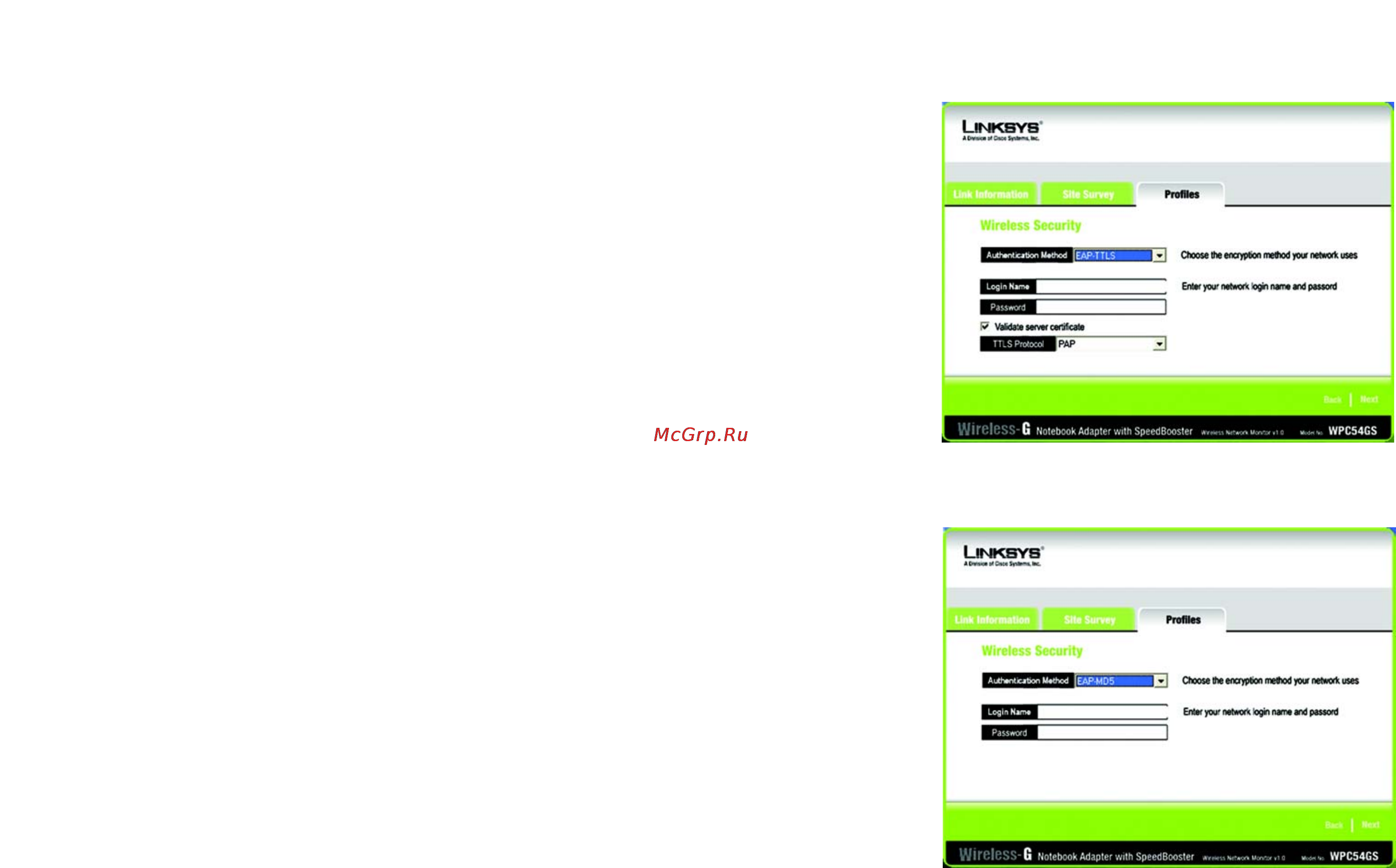 Linksys WPC54GS Инструкция по эксплуатации онлайн [32/54] 46330