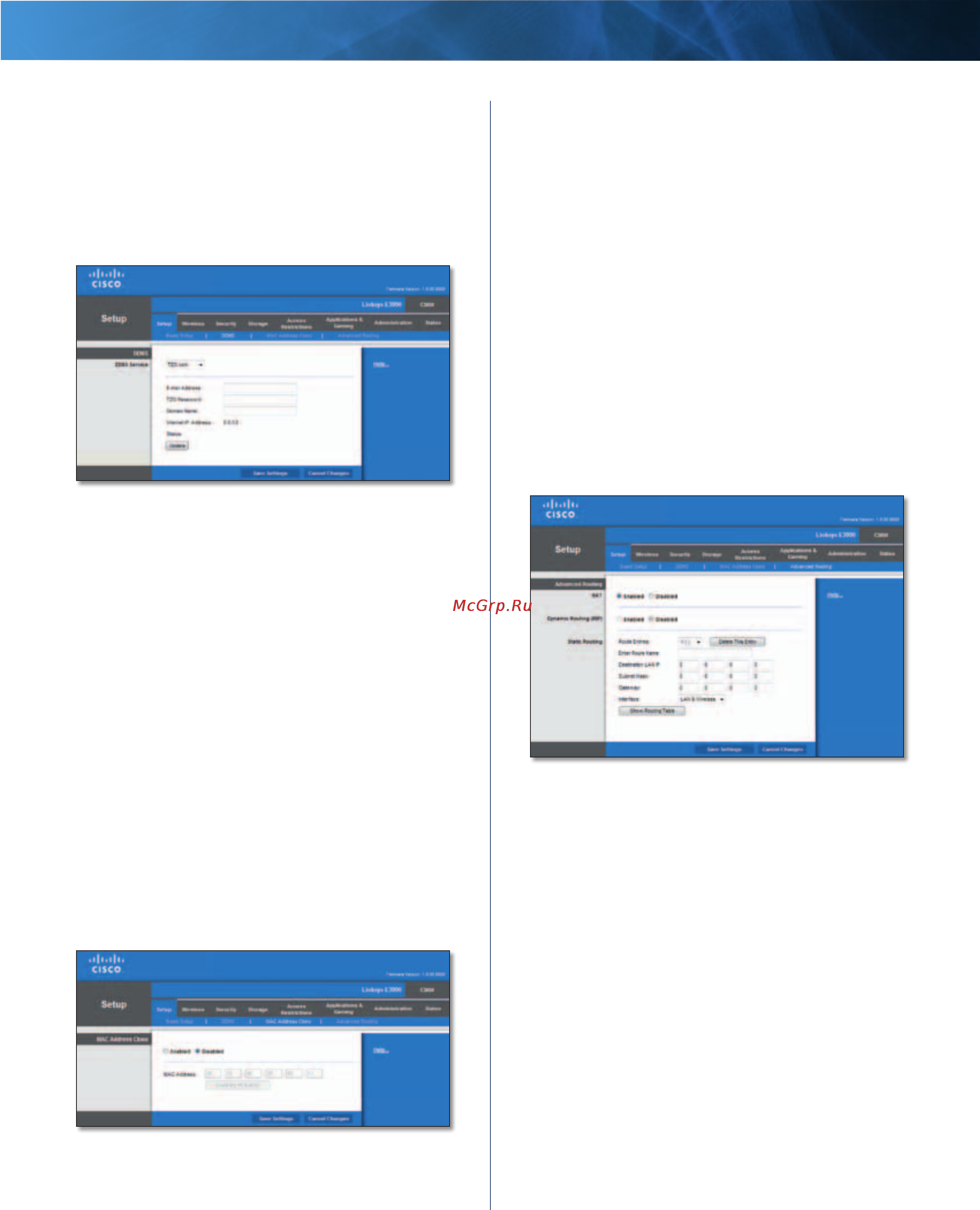 Linksys E3000 [21/80] Setup mac address clone