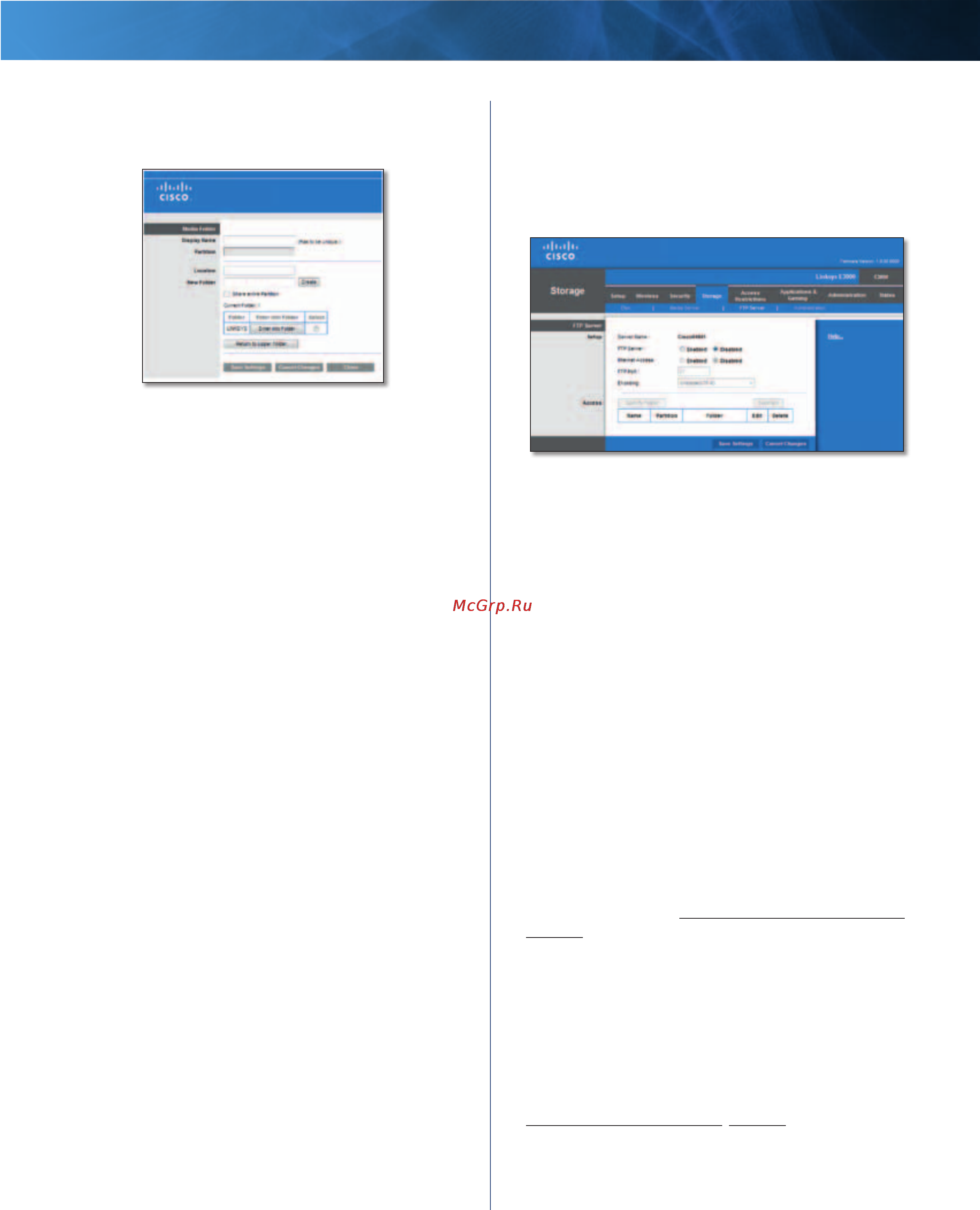 Linksys E3000 [33/80] Storage ftp server
