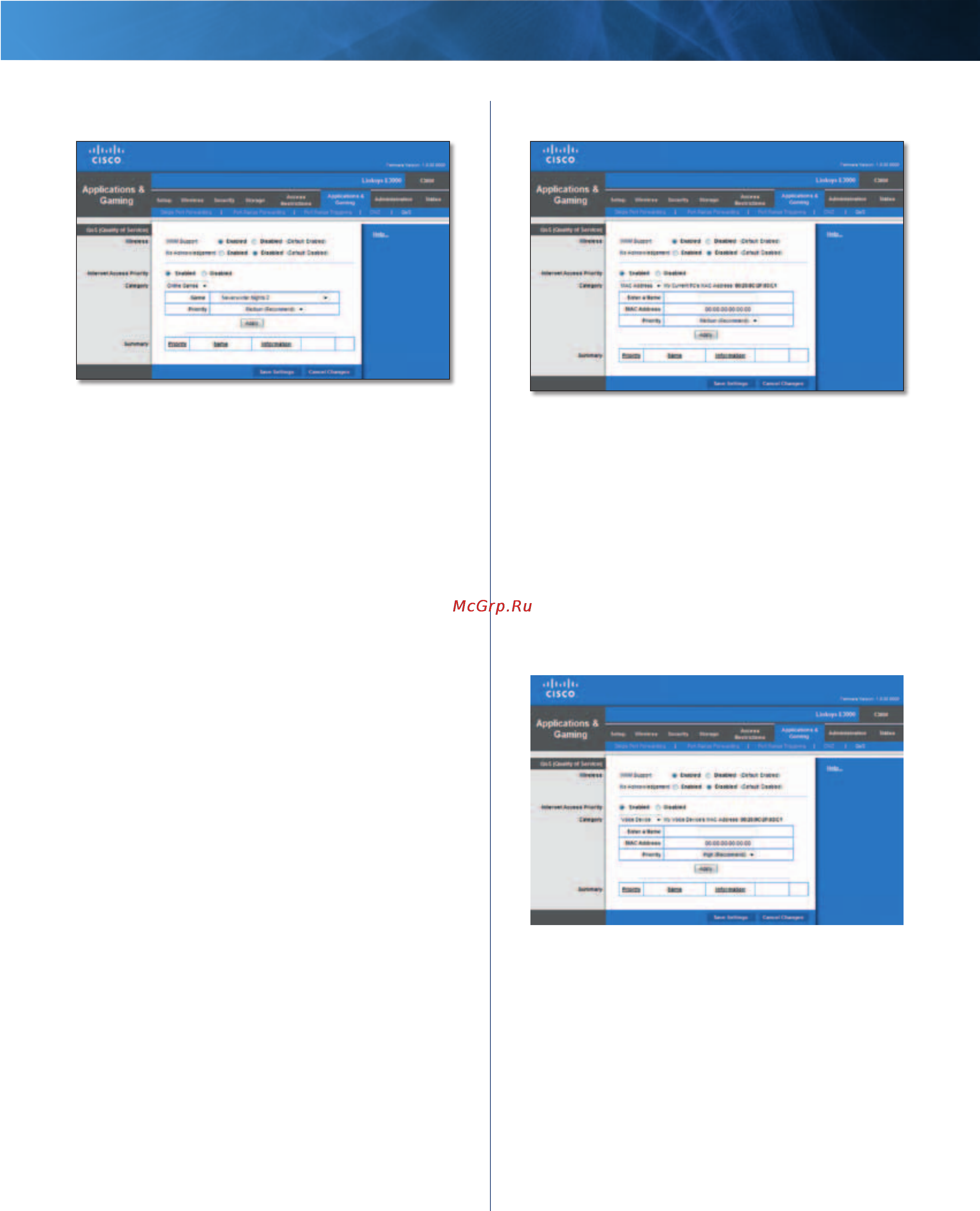 Linksys E3000 [40/80] Linksys e3000 chapter 3 advanced configuration