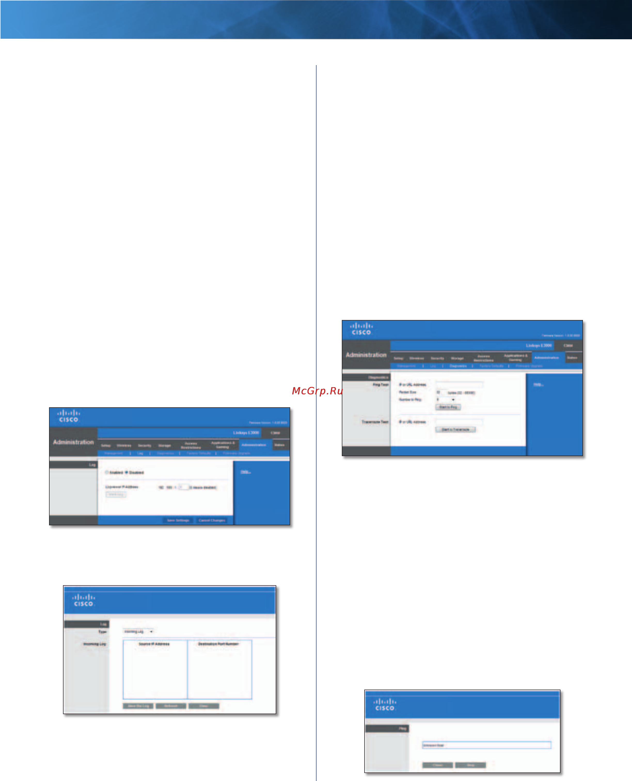 Linksys E3000 [42/80] Diagnostics