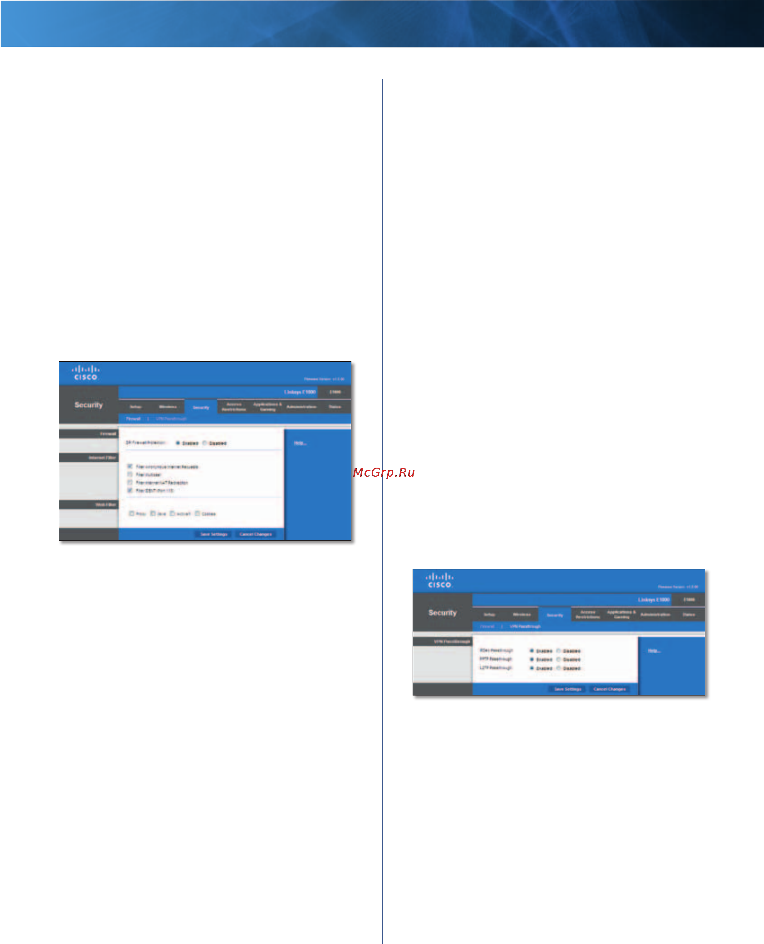 Linksys E1000 [28/60] Firewall