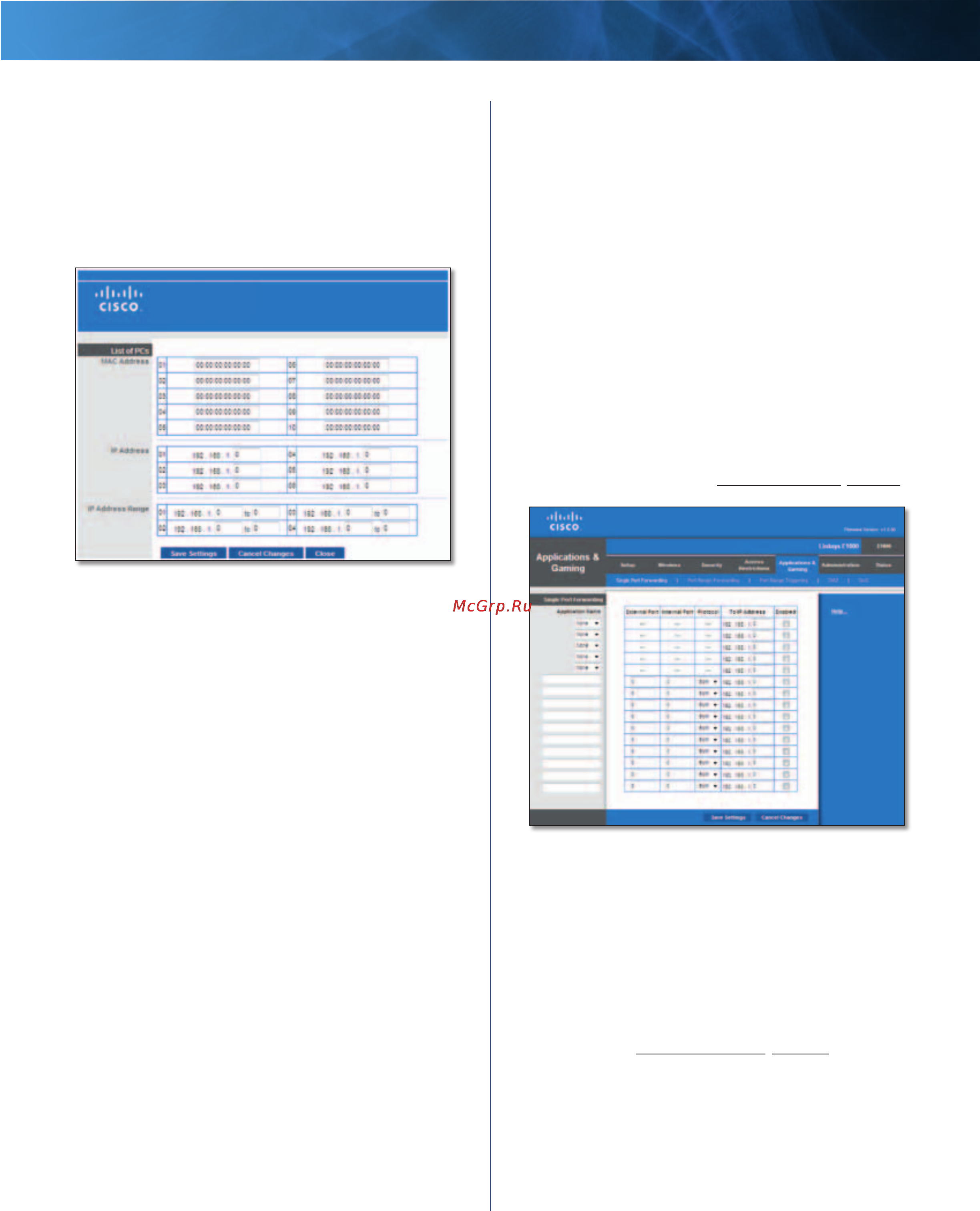 Linksys E1000 [30/60] Single port forwarding