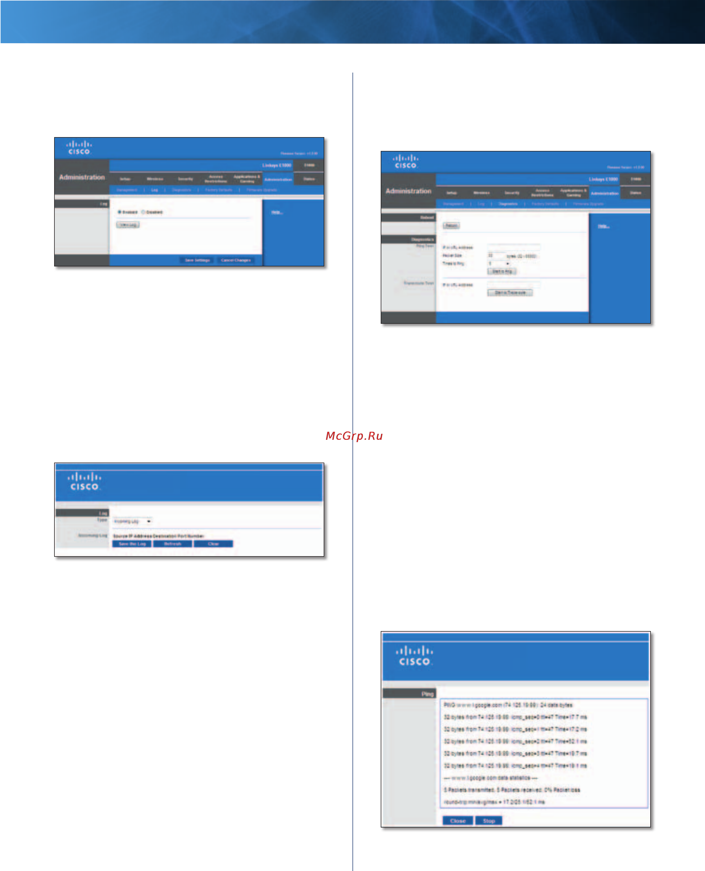 Linksys E1000 [36/60] Diagnostics