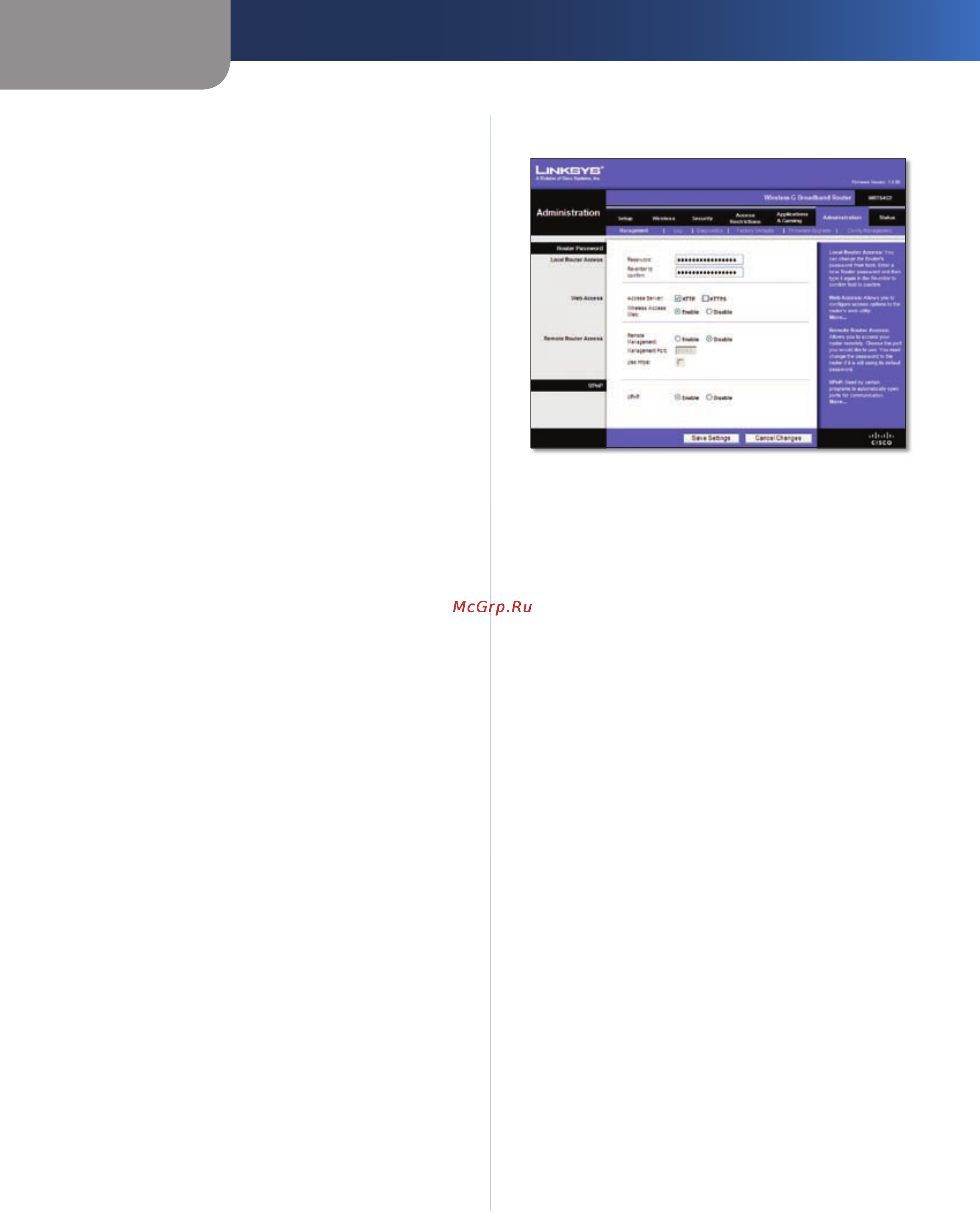 Linksys WRT54G2 [253/368] Administration administratie management beheer