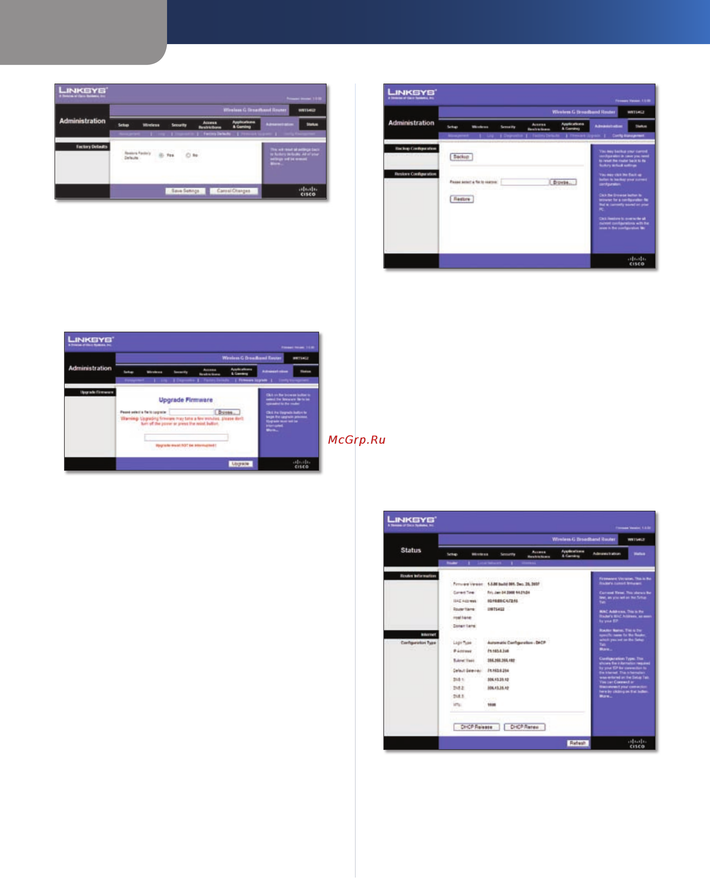 Linksys WRT54G2 [255/368] Administration administratie upgrade firmware firmware upgraden