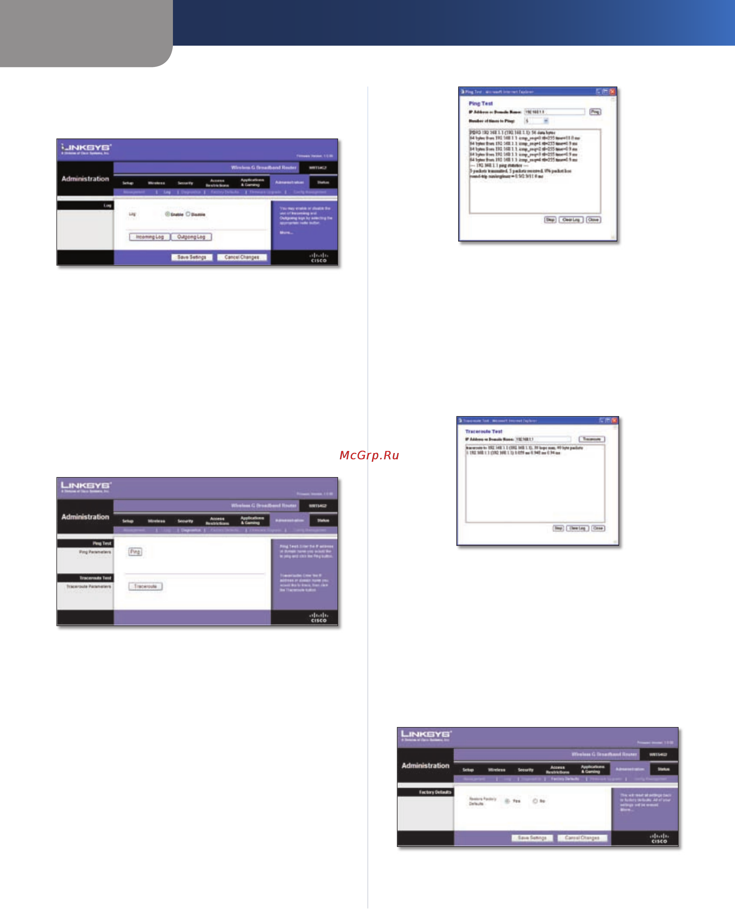 Linksys WRT54G2 [346/368] Administração log