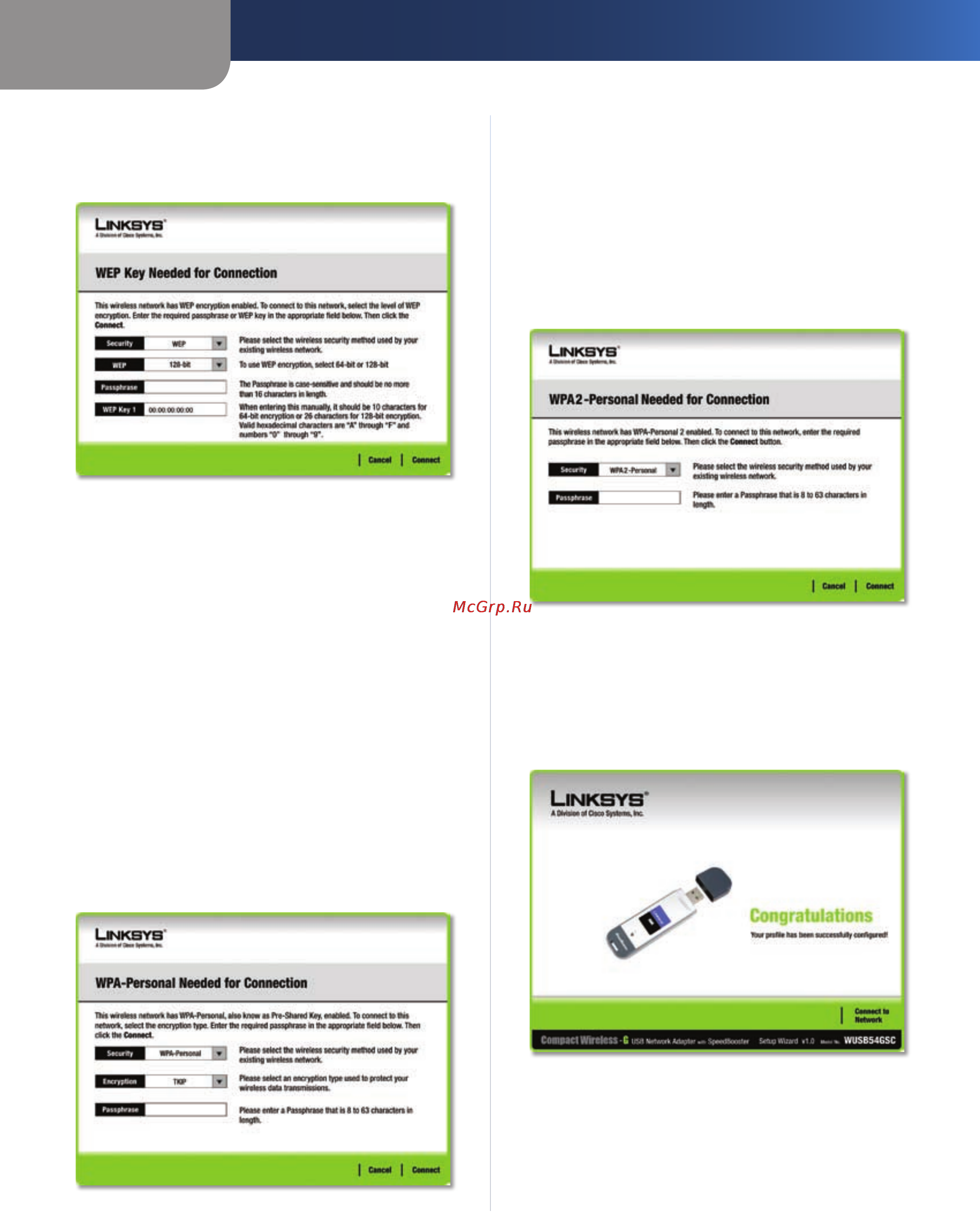 Linksys WUSB54GSC [11/38] Configuration