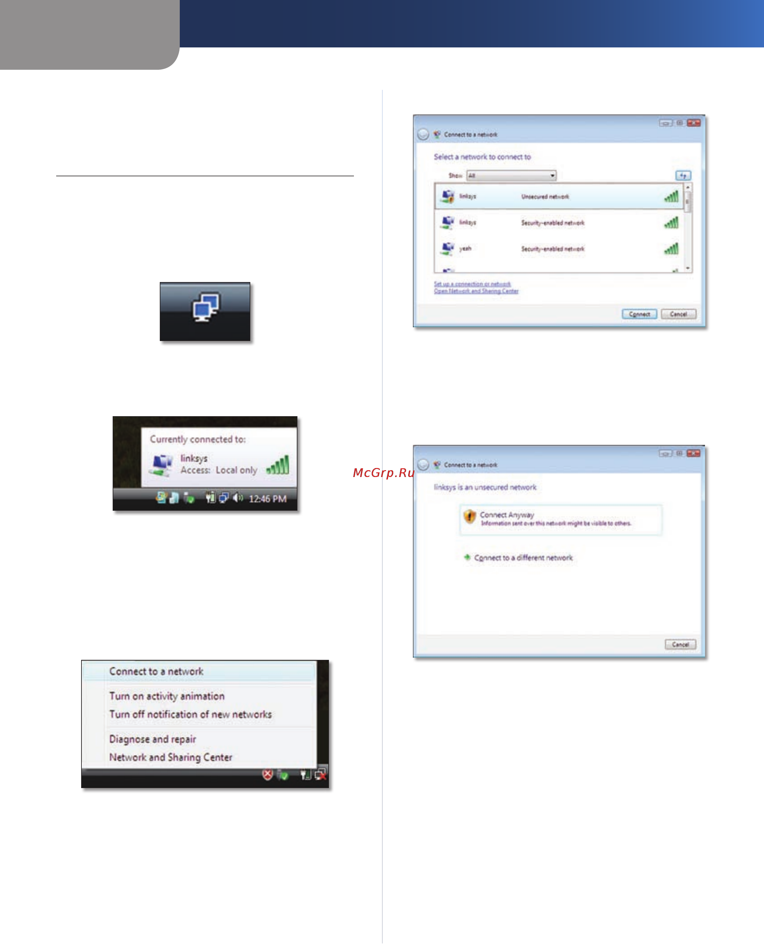 Linksys WUSB54GSC [18/38] Appendix b windows vista zero configuration