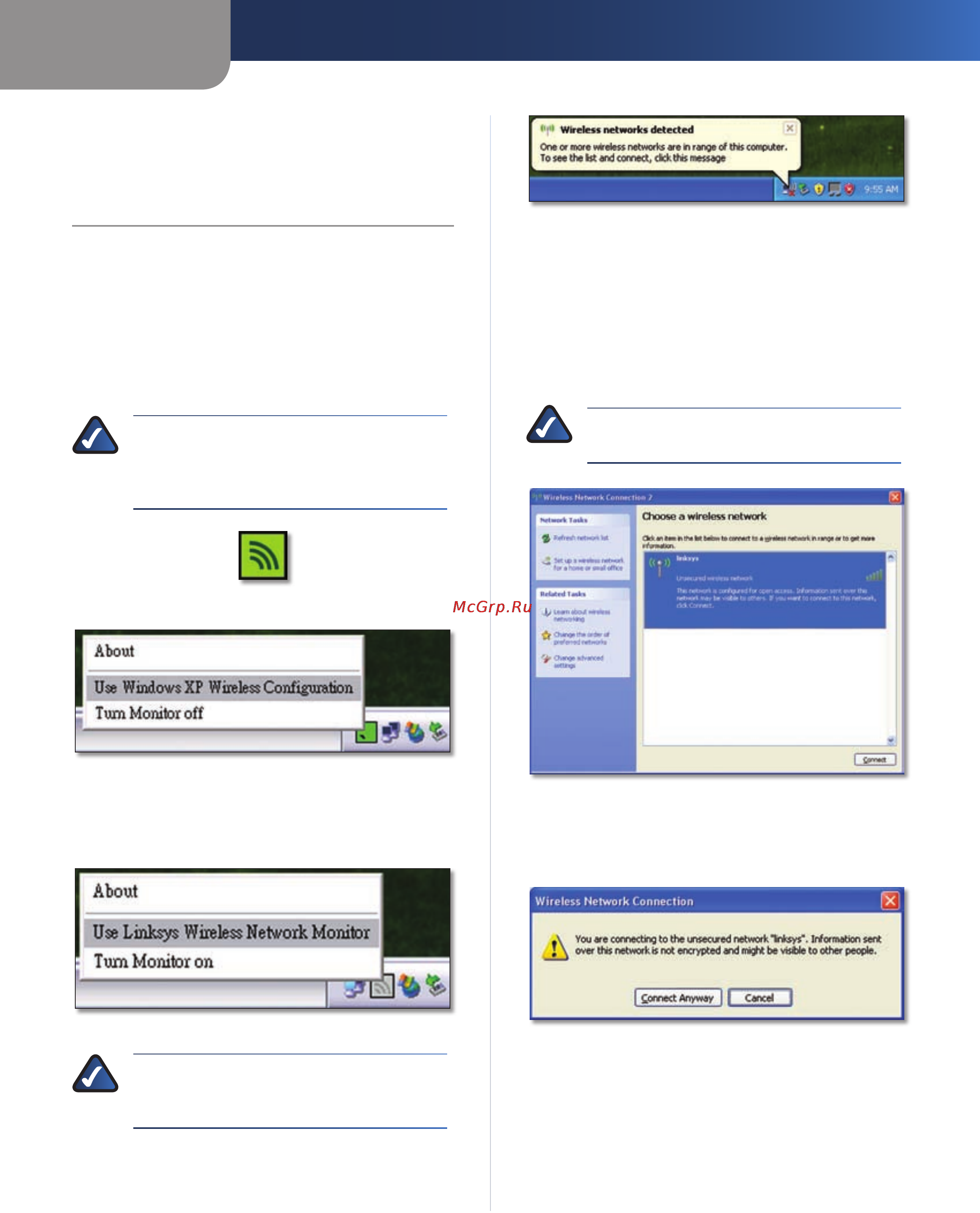 Linksys WUSB54GSC [21/38] Appendix c windows xp wireless zero configuration