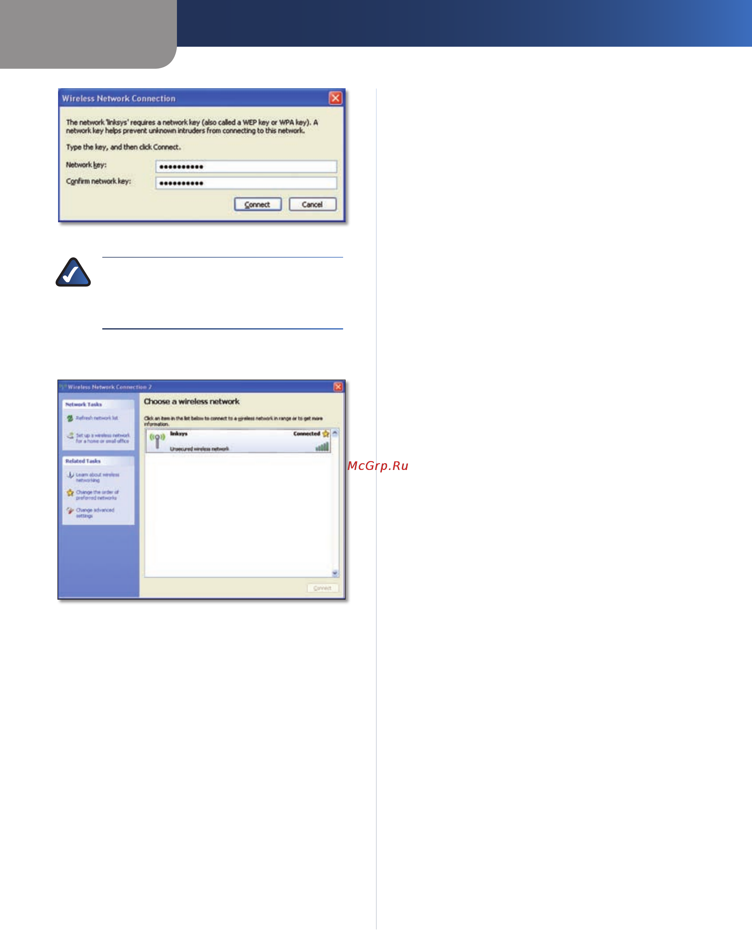Linksys WUSB54GSC [22/38] Windows xp wireless zero configuration