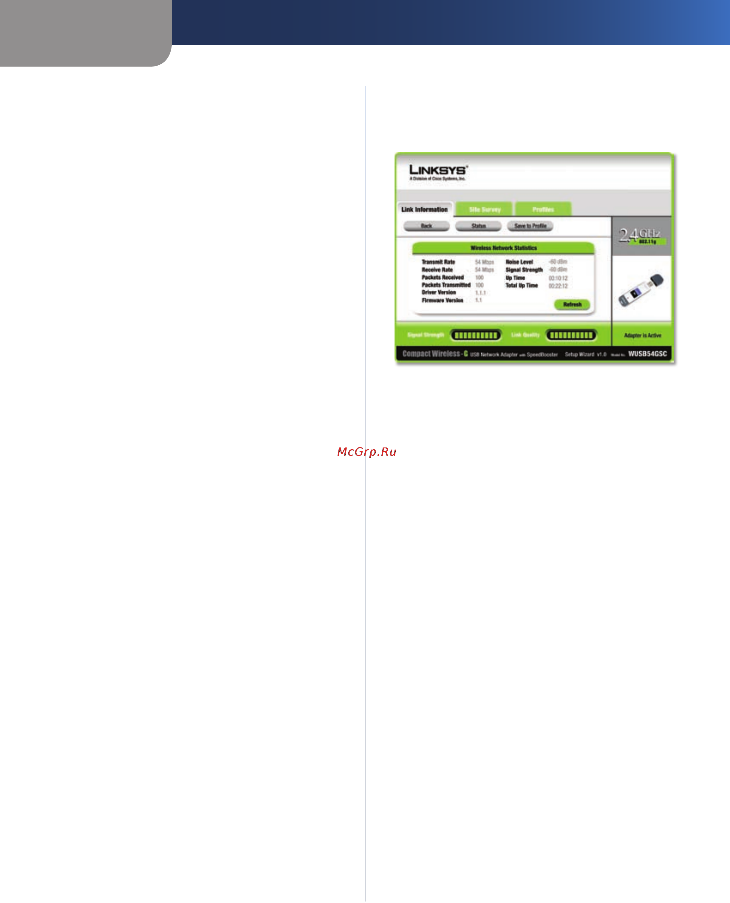 Linksys WUSB54GSC [7/38] Configuration