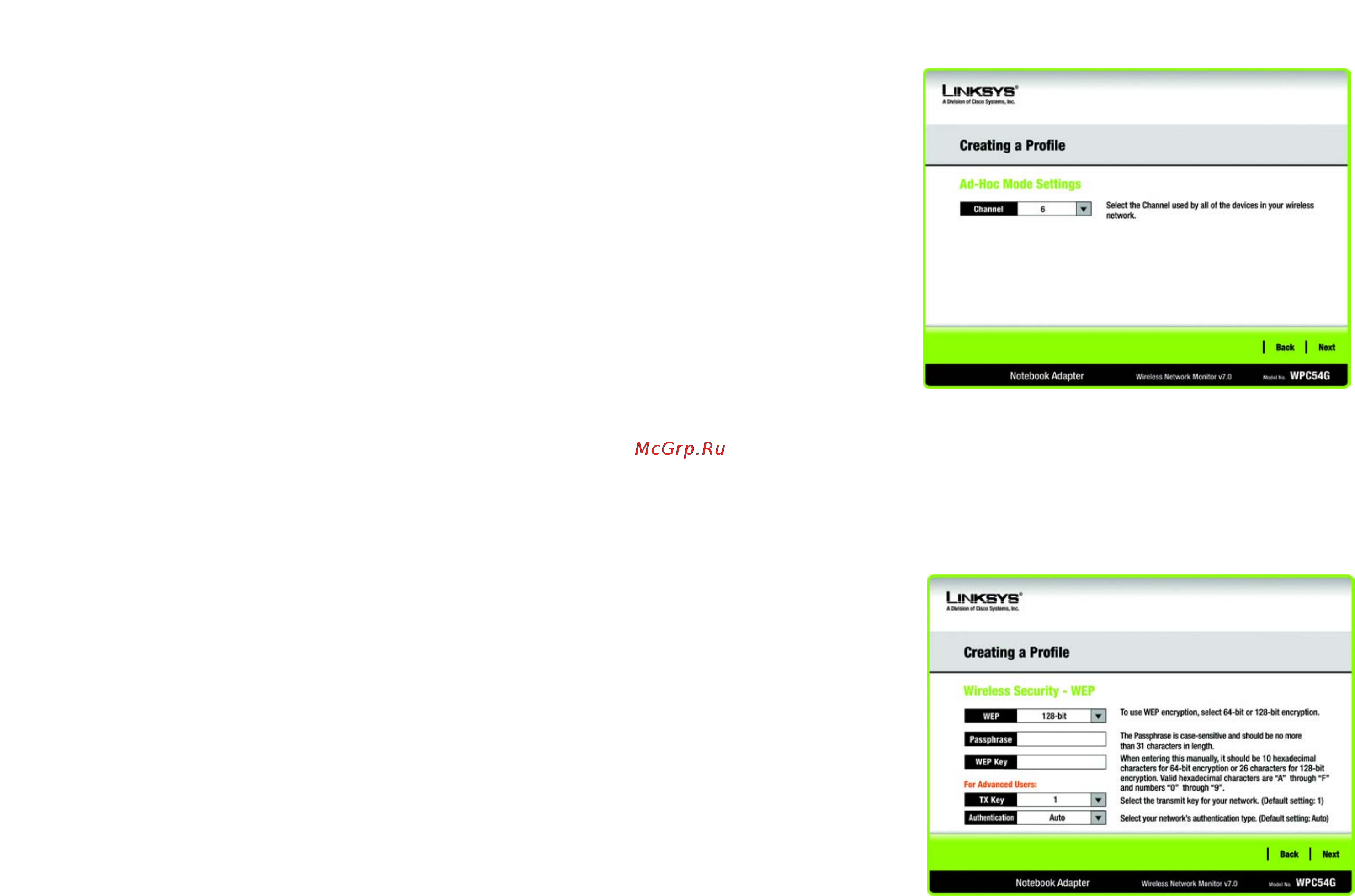 Linksys WPC54G Инструкция по эксплуатации онлайн [34/65] 46371