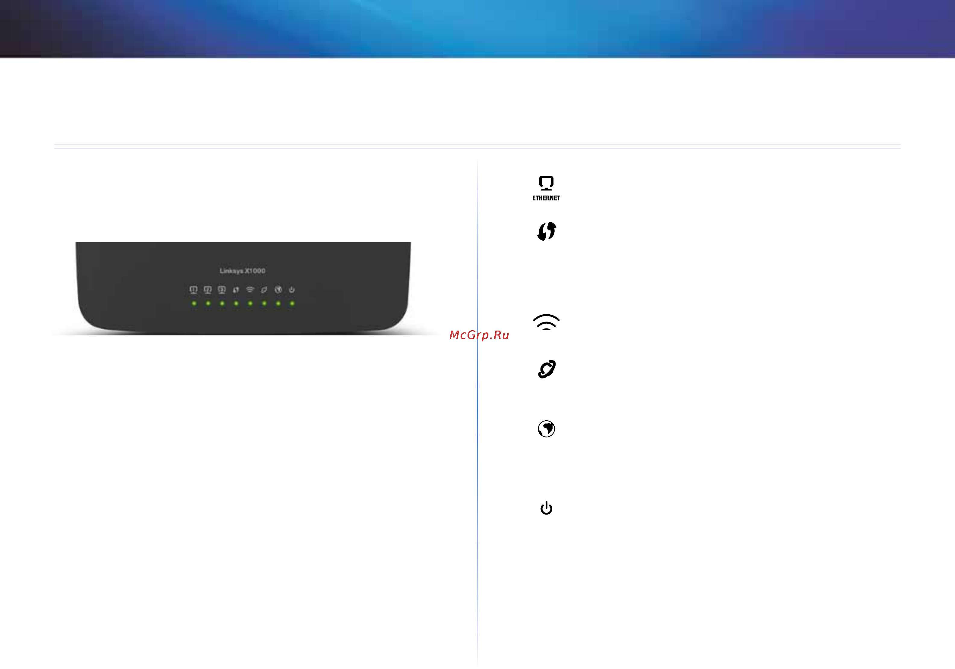 Linksys X1000 [480/678] Partea superioară