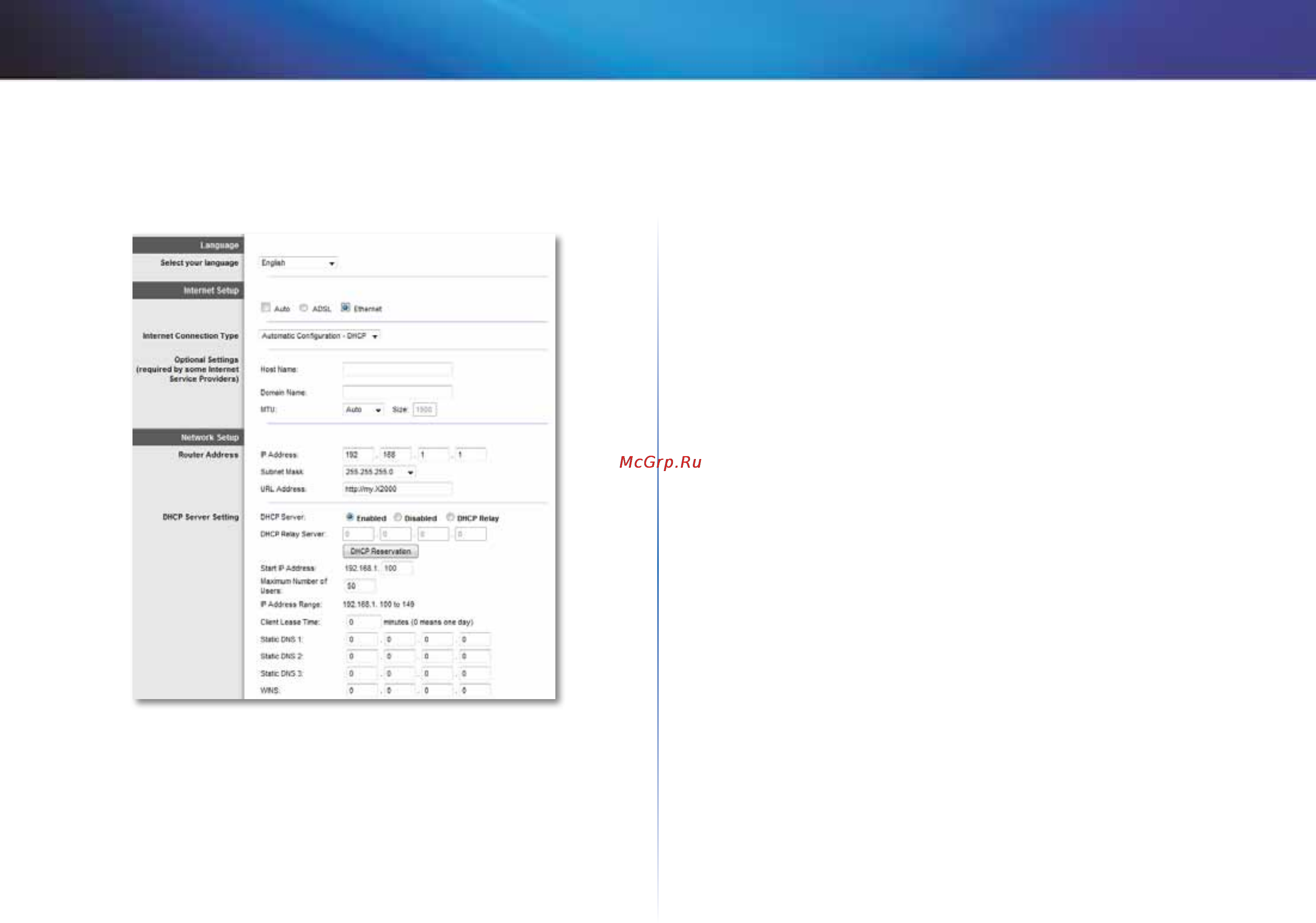 Linksys X1000 [490/678] Modul ethernet