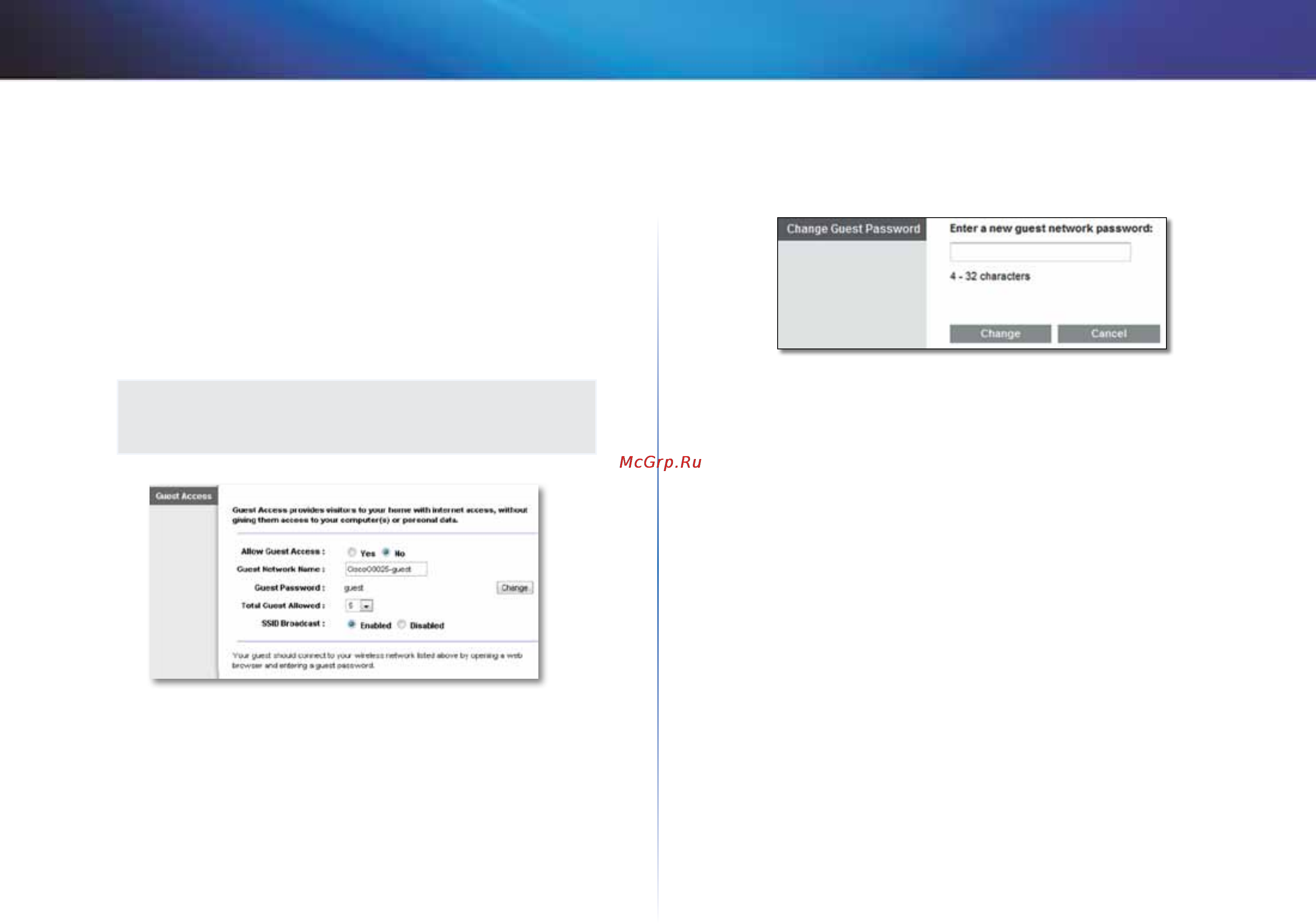 Linksys X1000 [498/678] Wireless fără fir guest access acces de tip invitat