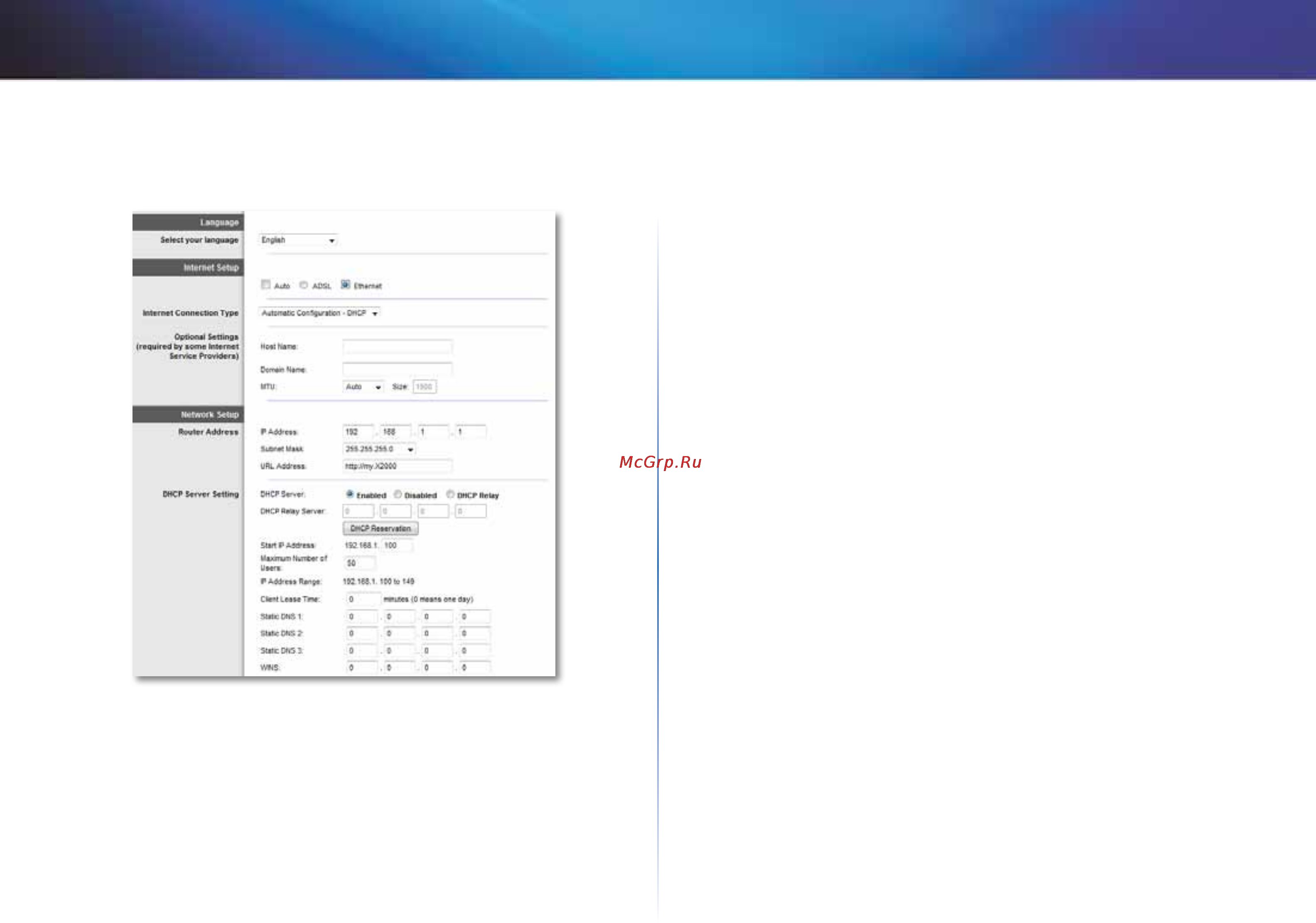 Linksys X1000 [565/678] Ethernet läge