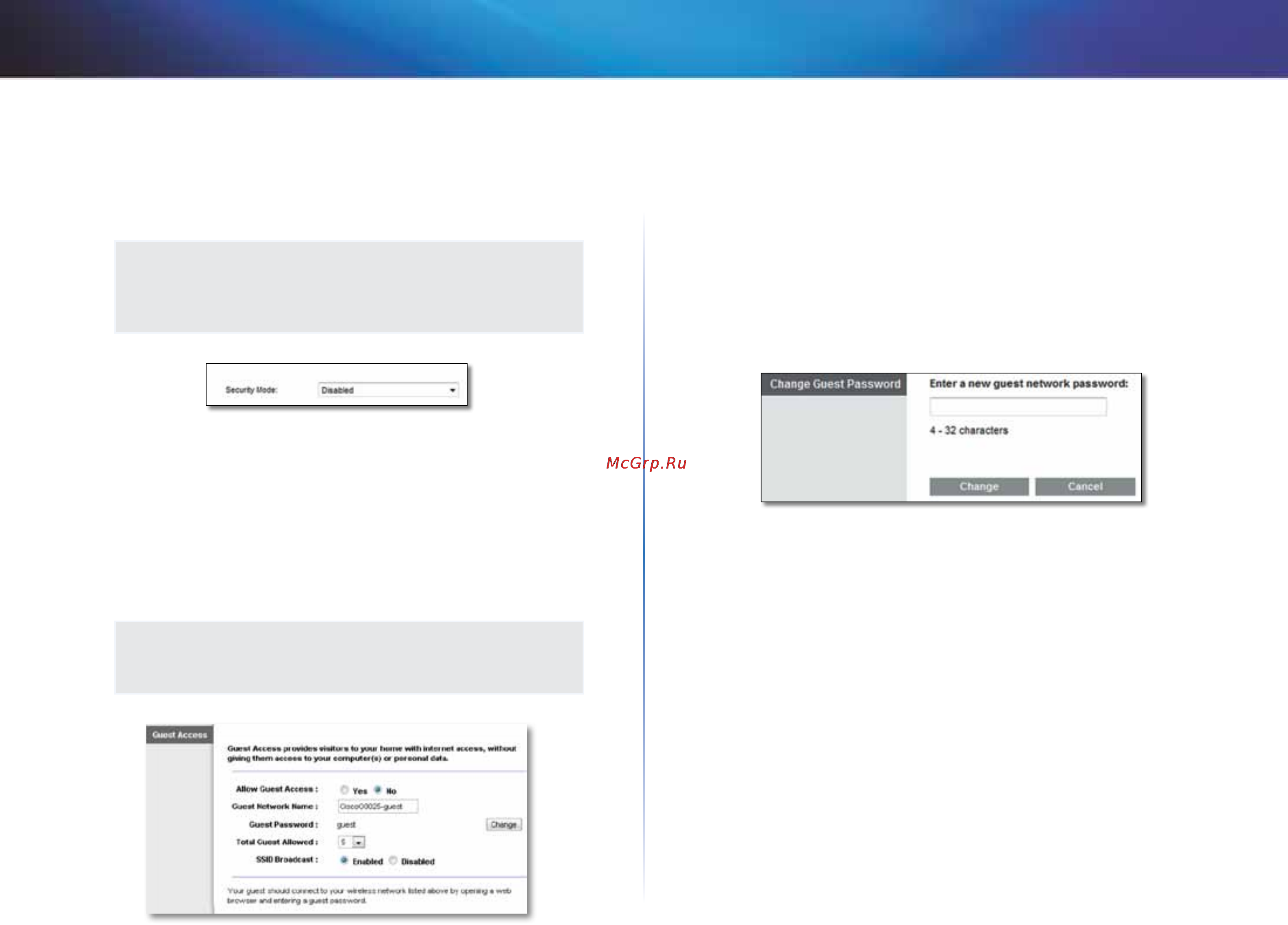 Linksys X1000 [572/678] Trådlöst gäståtkomst