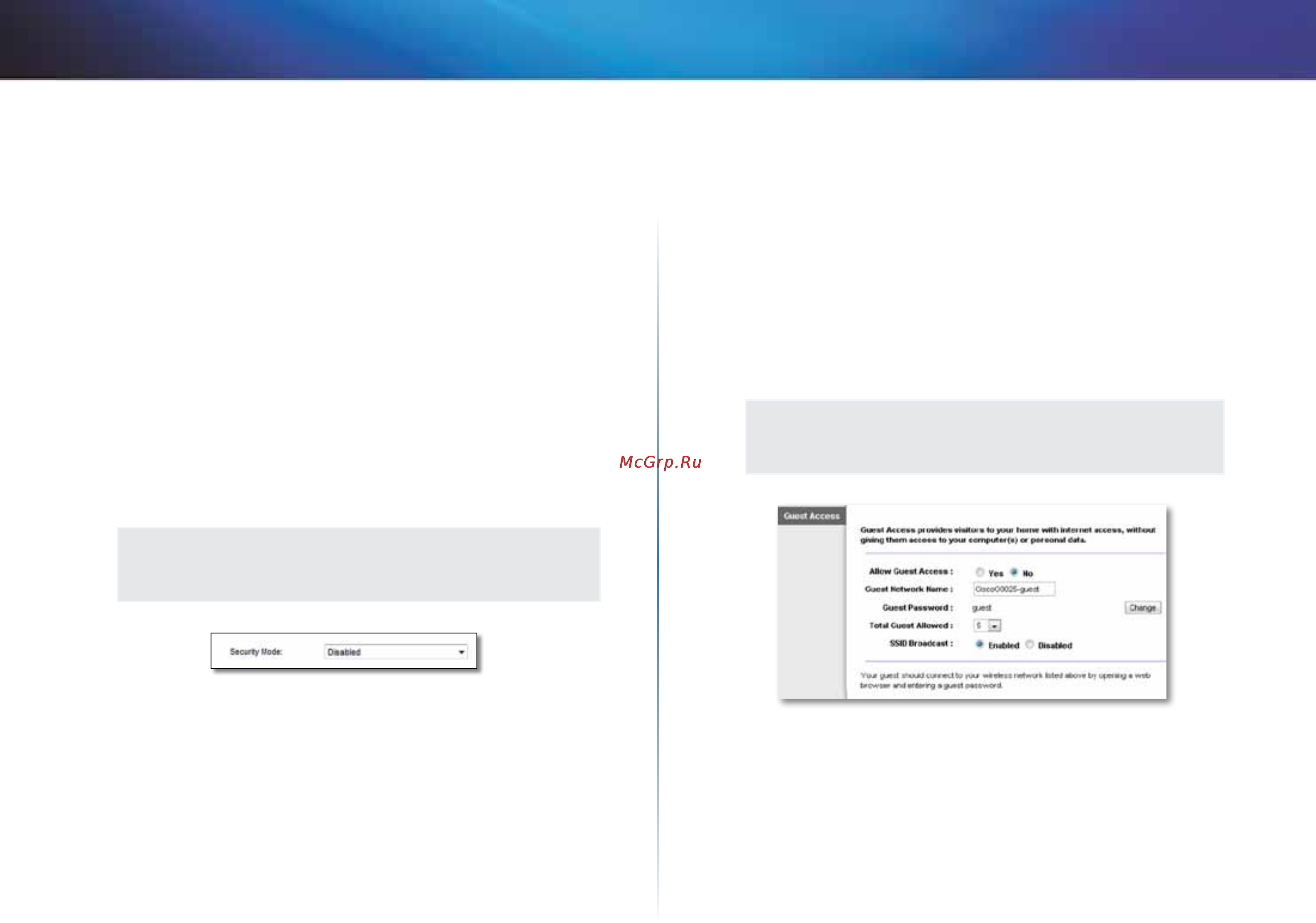 Linksys X1000 [647/678] Guest access доступ для гостей