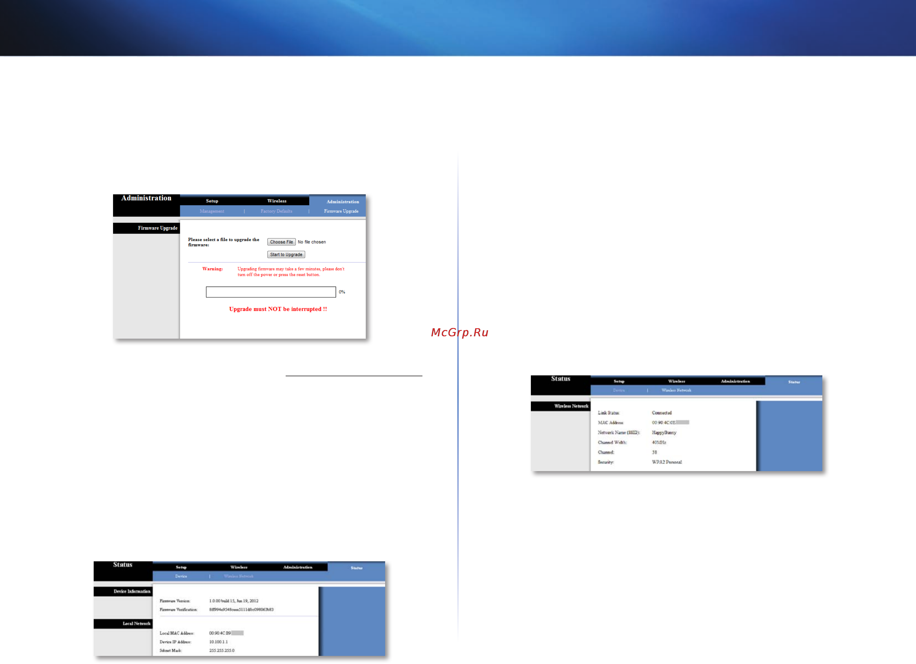 Linksys WUMC710 [116/289] Upgrade firmware laiteohjelmiston päivitys