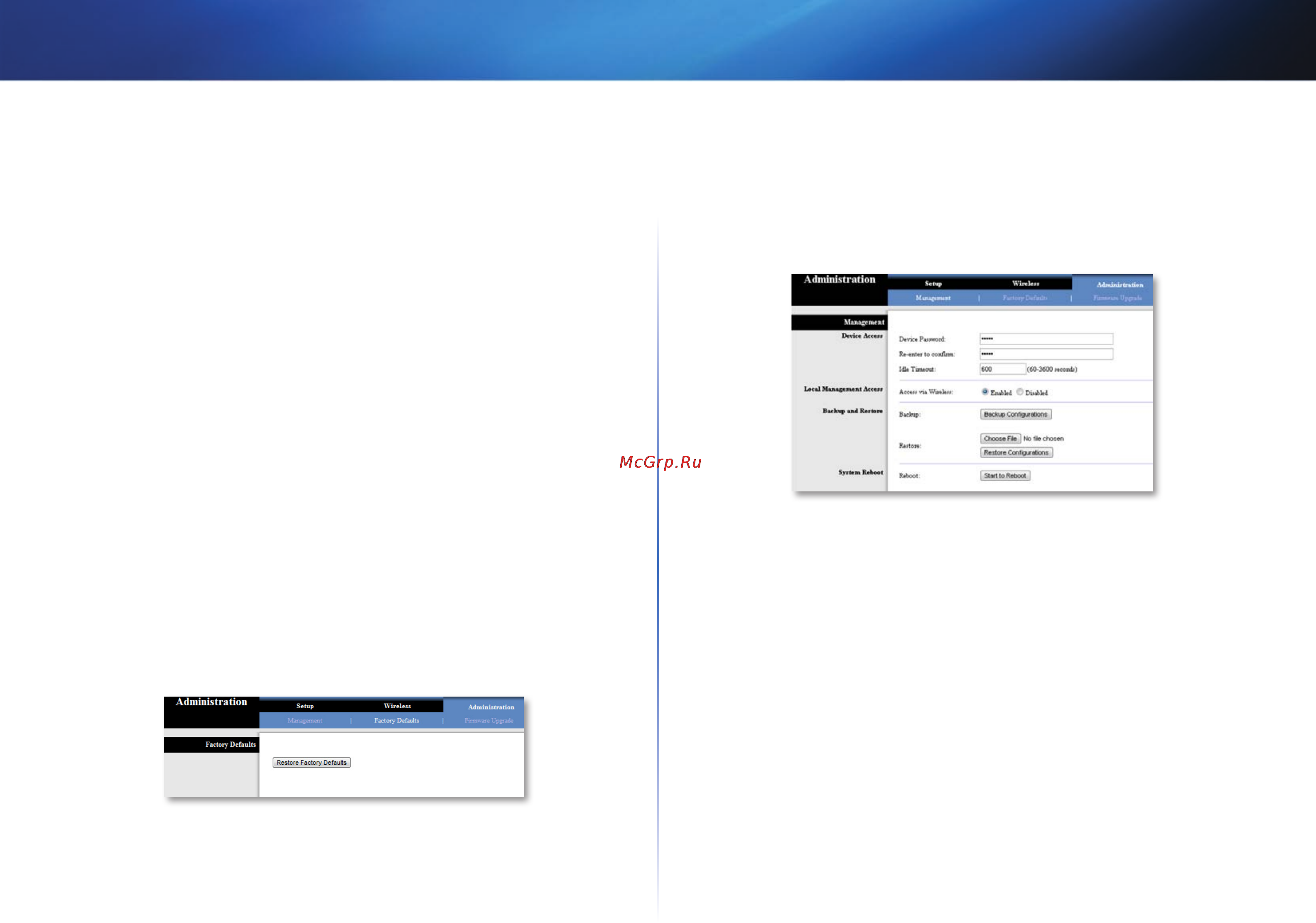 Linksys WUMC710 [13/289] Administration الإدارة management إدارة