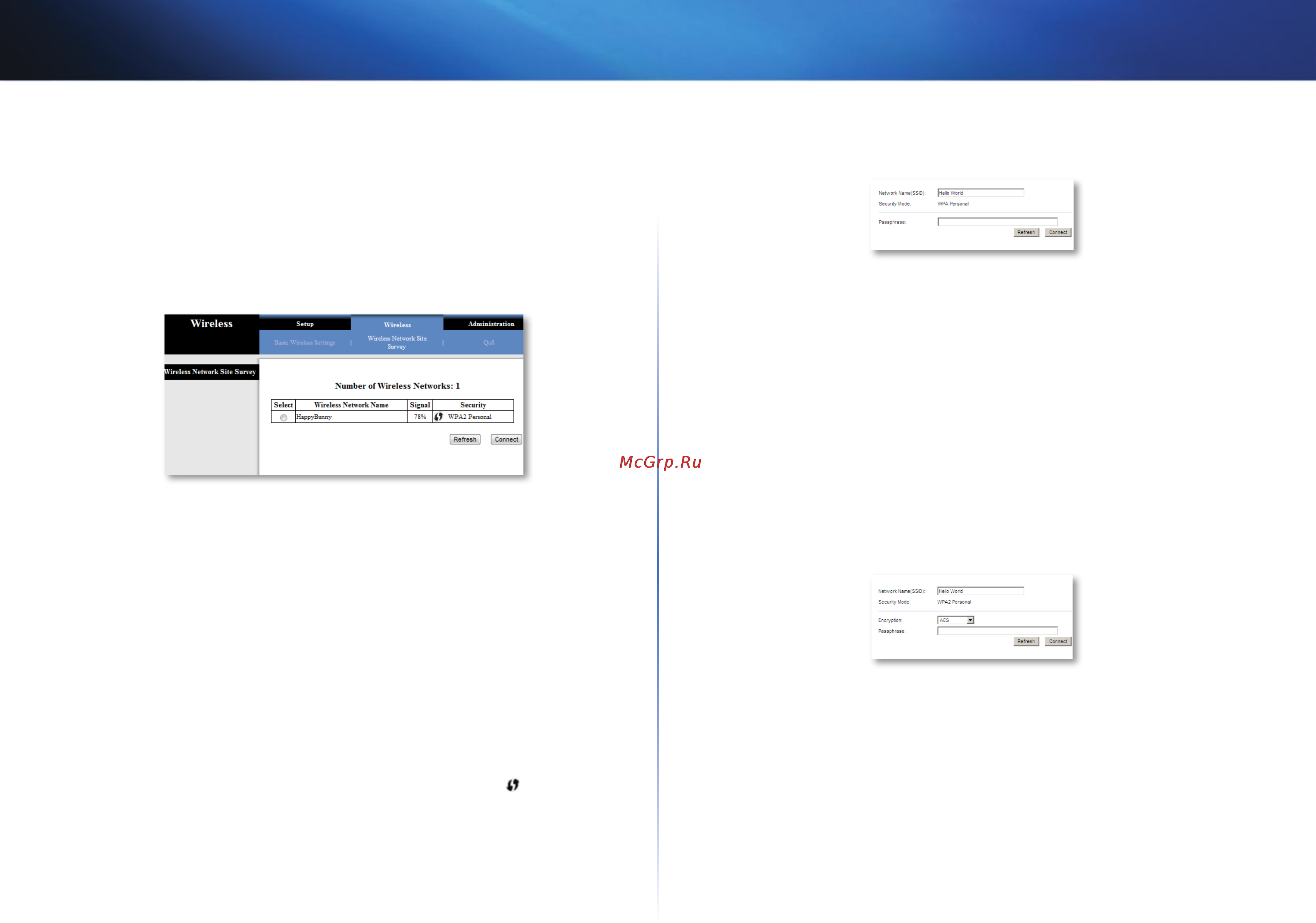 Linksys WUMC710 [130/289] Recherche de site de réseau sans fil