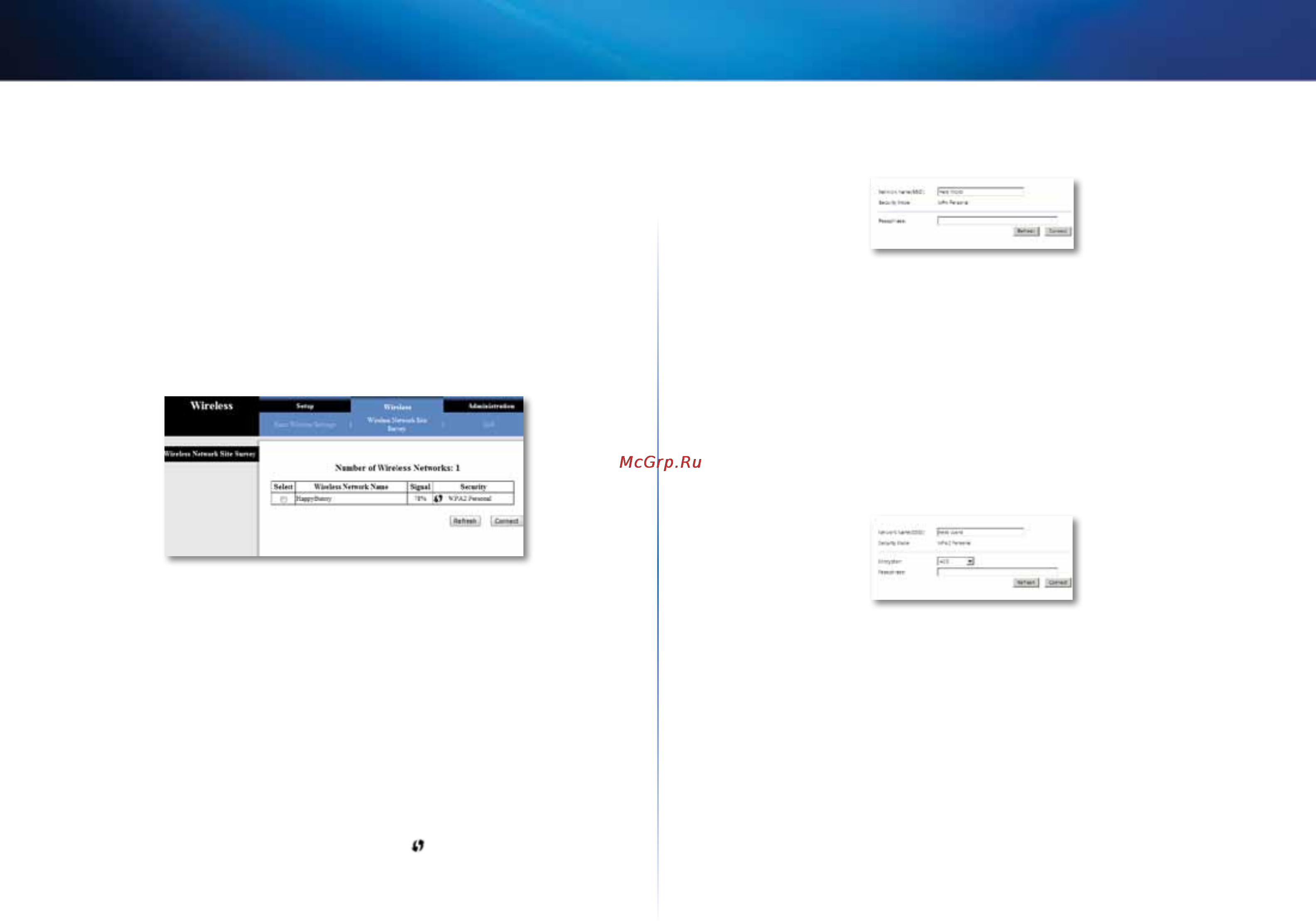 Linksys WUMC710 [147/289] Wireless network site survey analyse du réseau sans fil