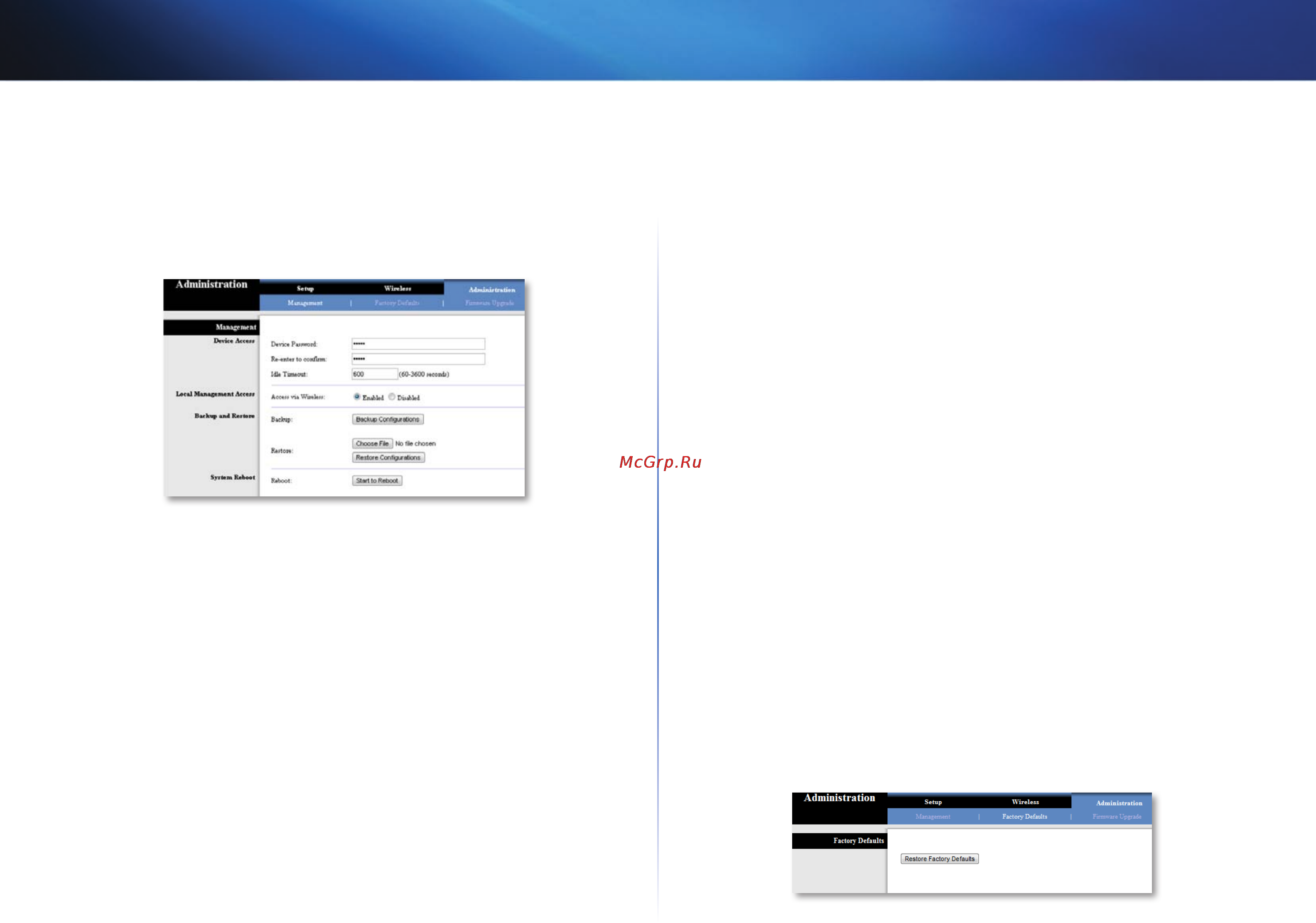 Linksys WUMC710 [183/289] Impostazioni predefinite