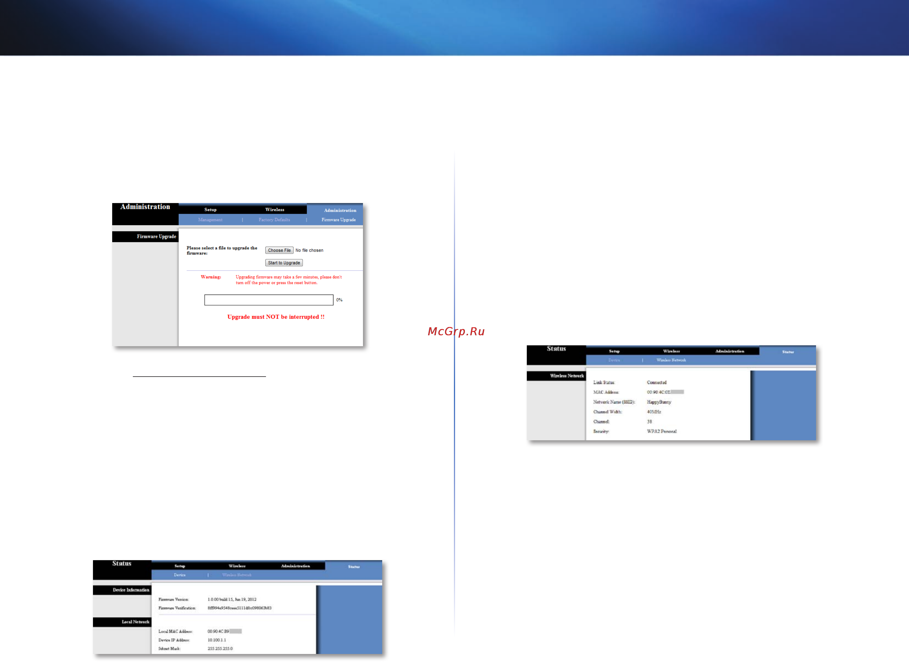 Linksys WUMC710 [201/289] Device information apparaatinformatie