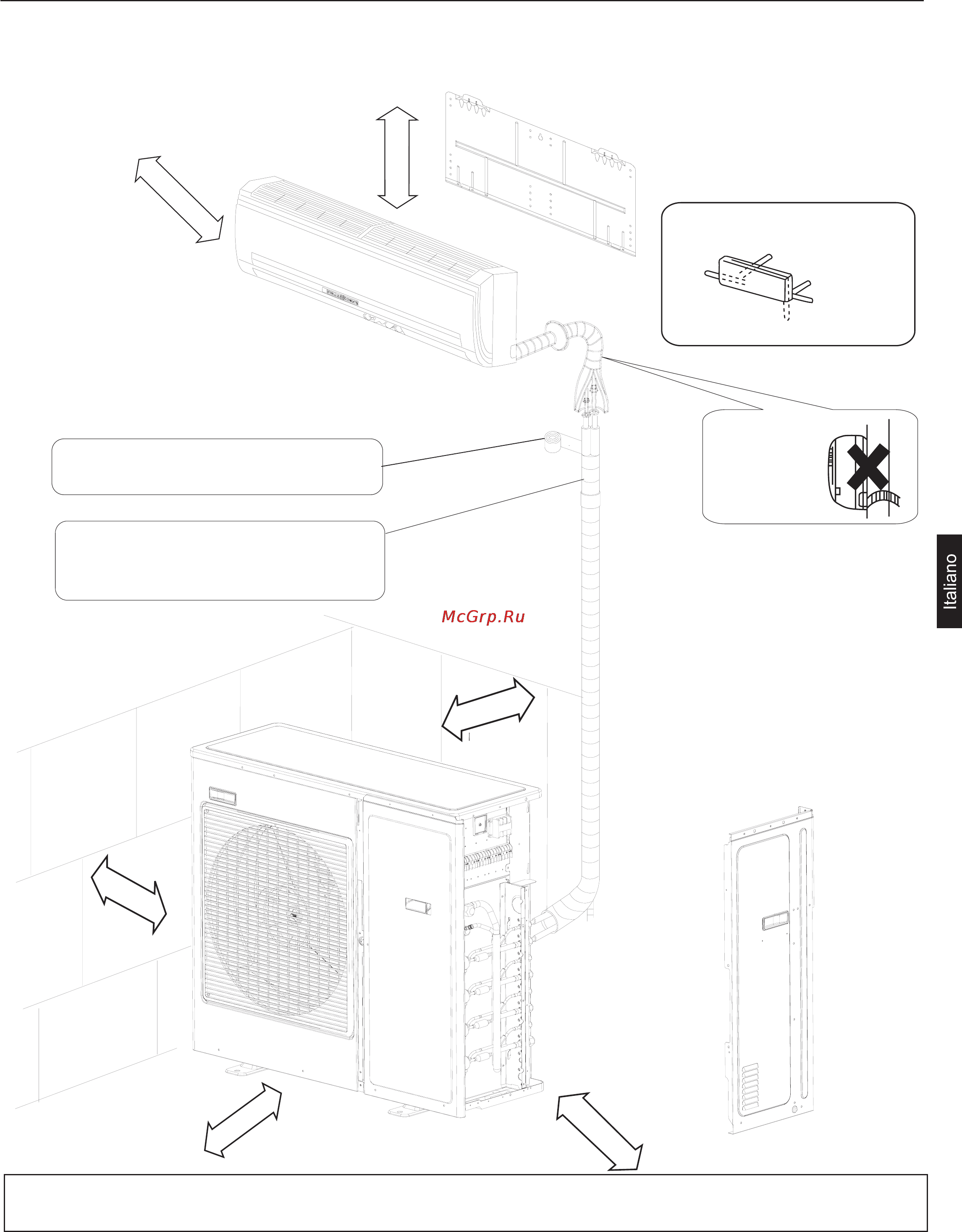 Haier 4U26HS1ERA [39/82] Schema per l installazione dell unità interna ed esterna