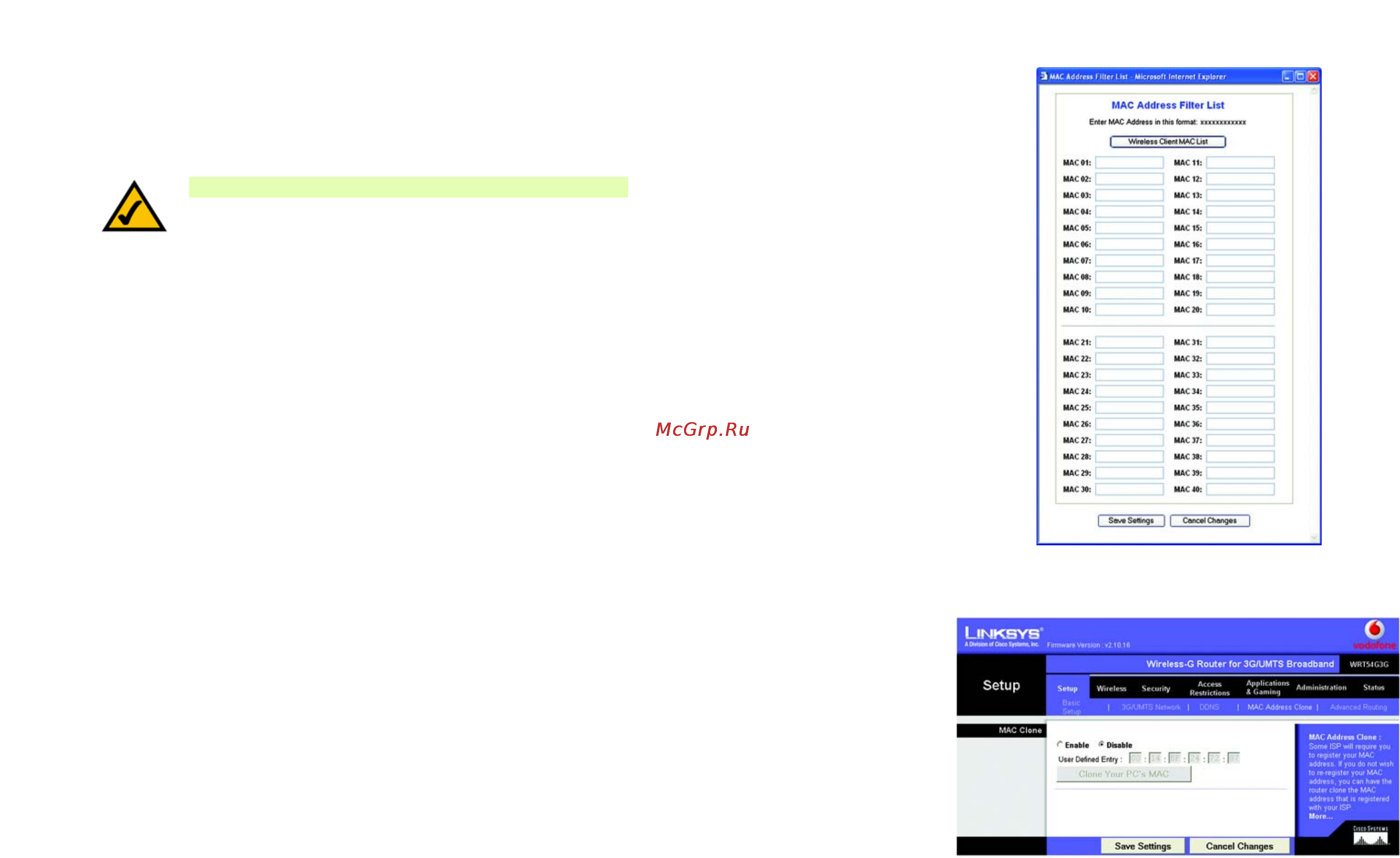 Linksys WRT54G3G [129/165] For the router s web based utility
