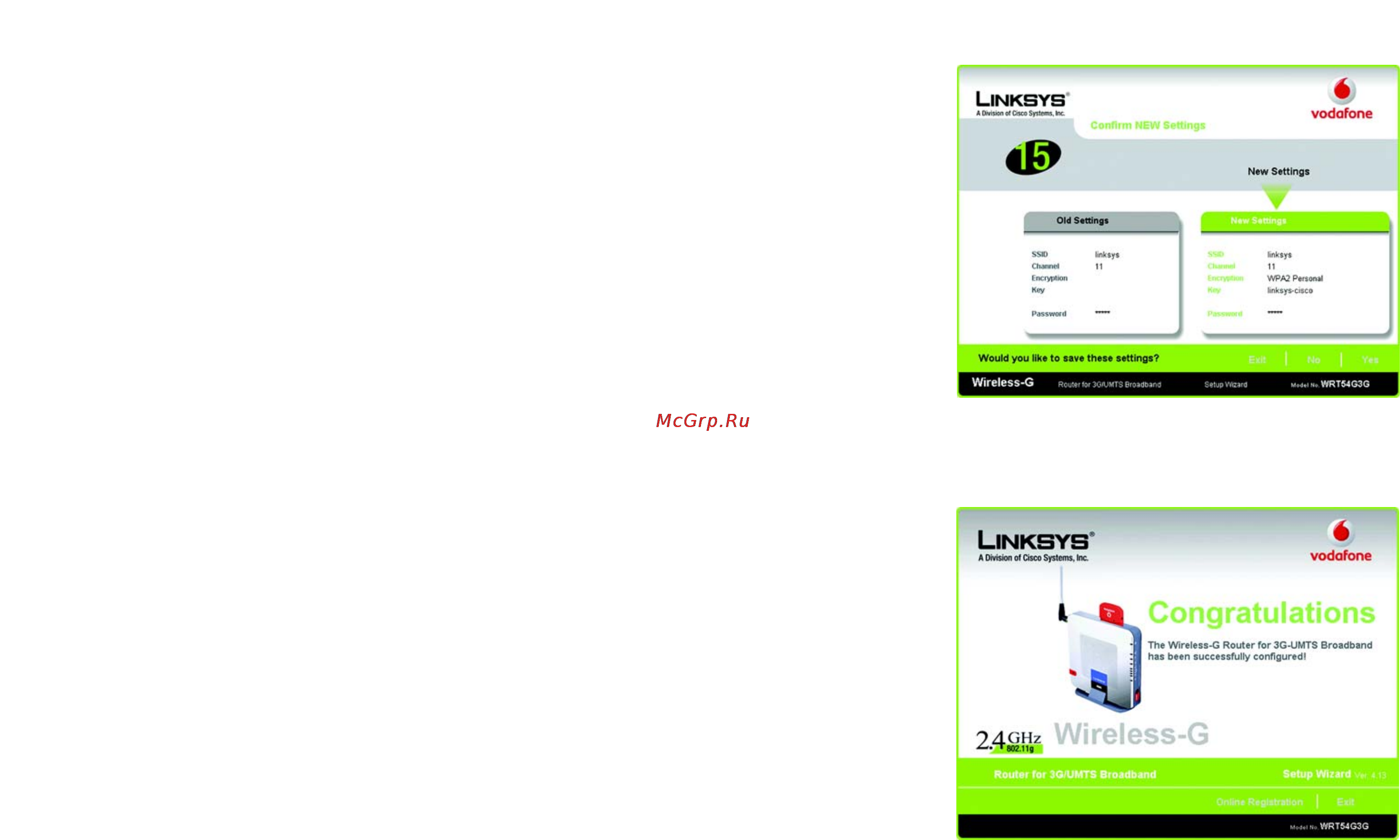 Linksys WRT54G3G Инструкция по эксплуатации онлайн [64/165] 46400