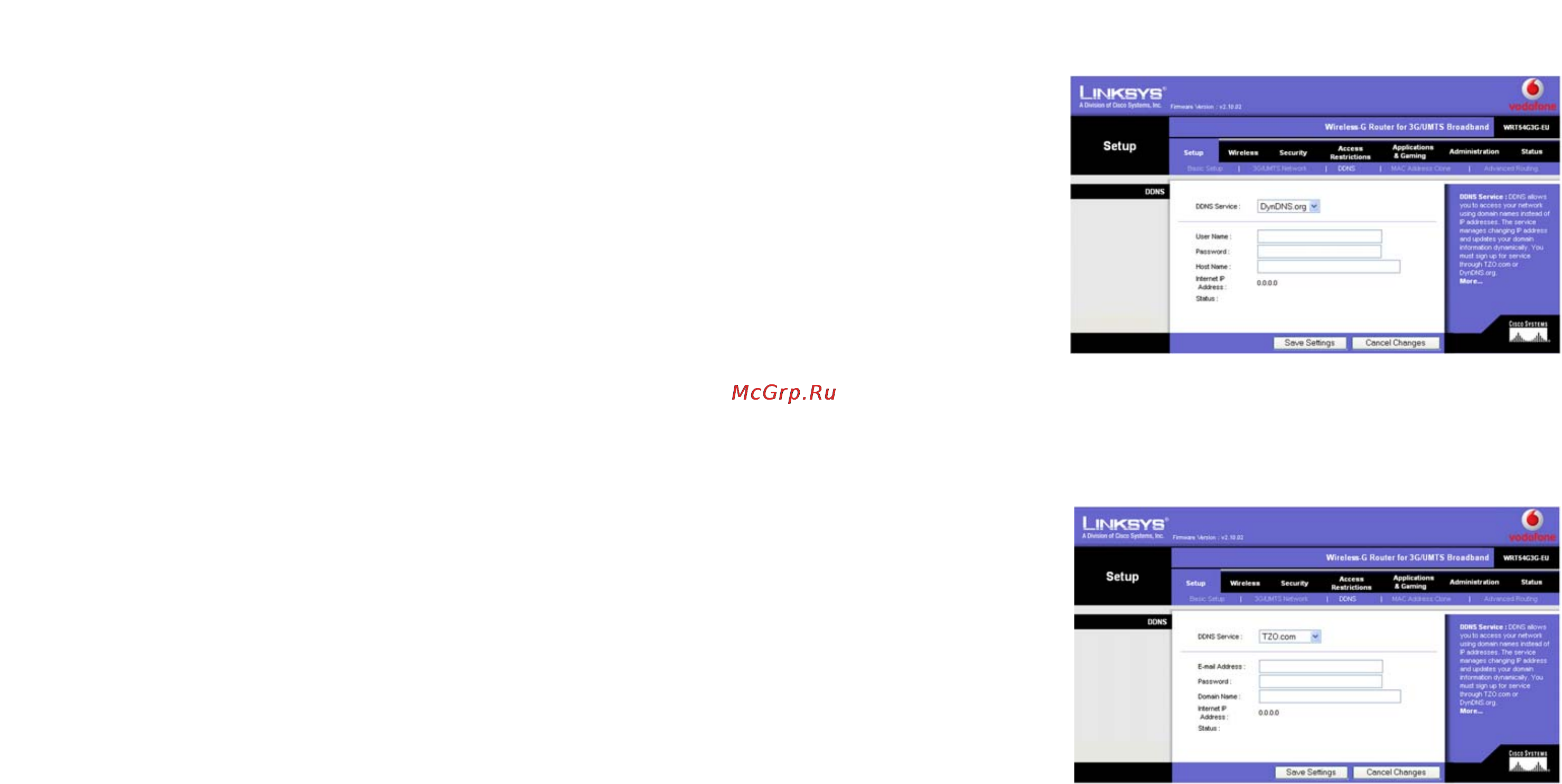 Linksys WRT54G3G [76/165] The setup tab ddns