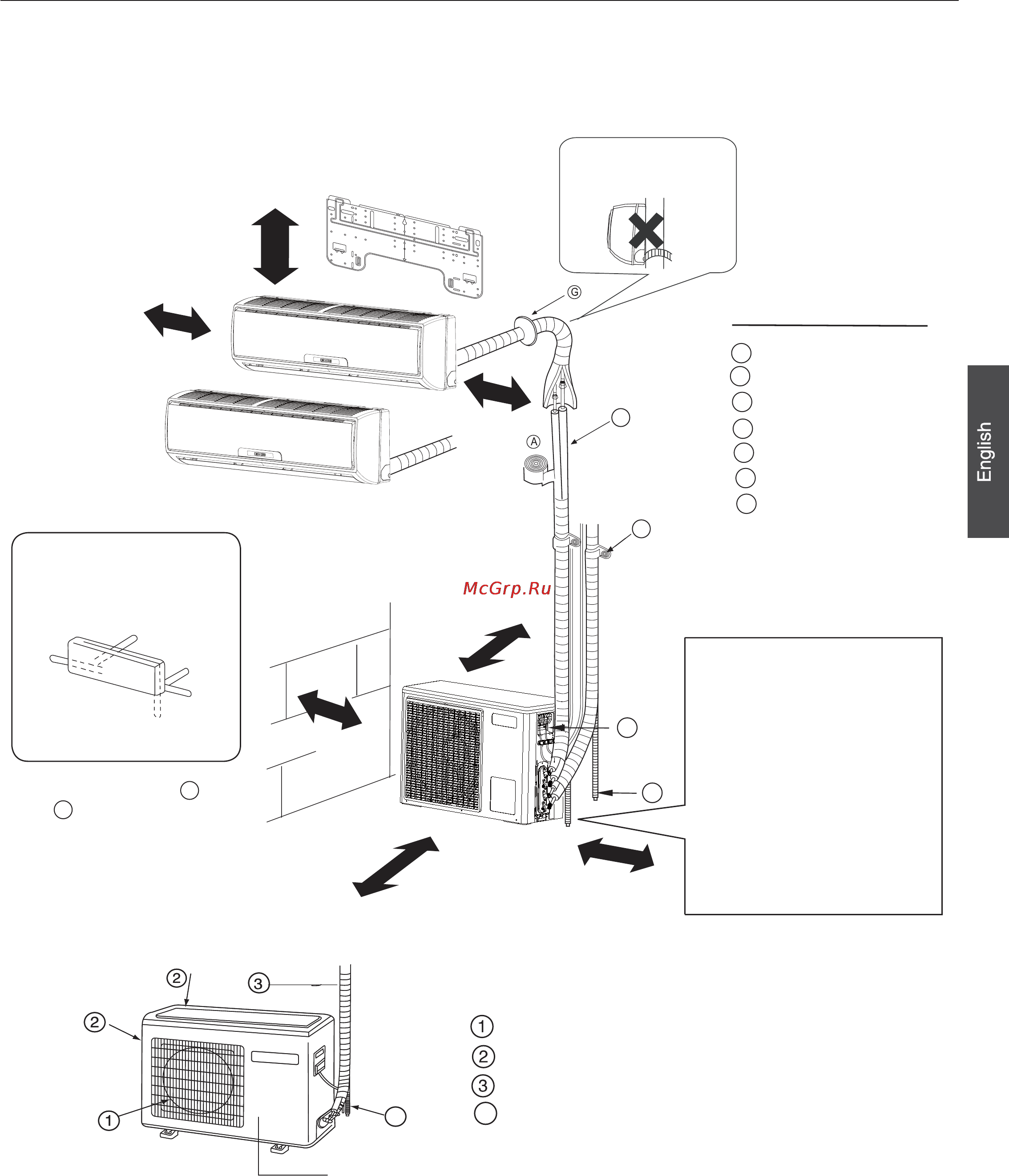 Haier 2U14CS2ERA [3/80] Indoor outdoor unit installation drawings