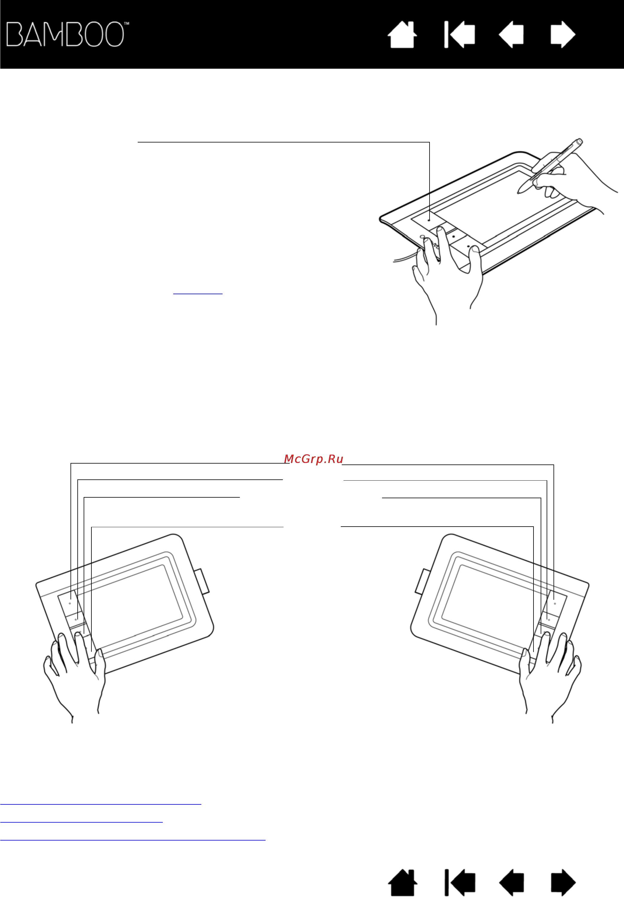Wacom CTH-460-RU [26/90] Как открыть панель управления обзор панели управления настройка планшета и клавиш expresskey