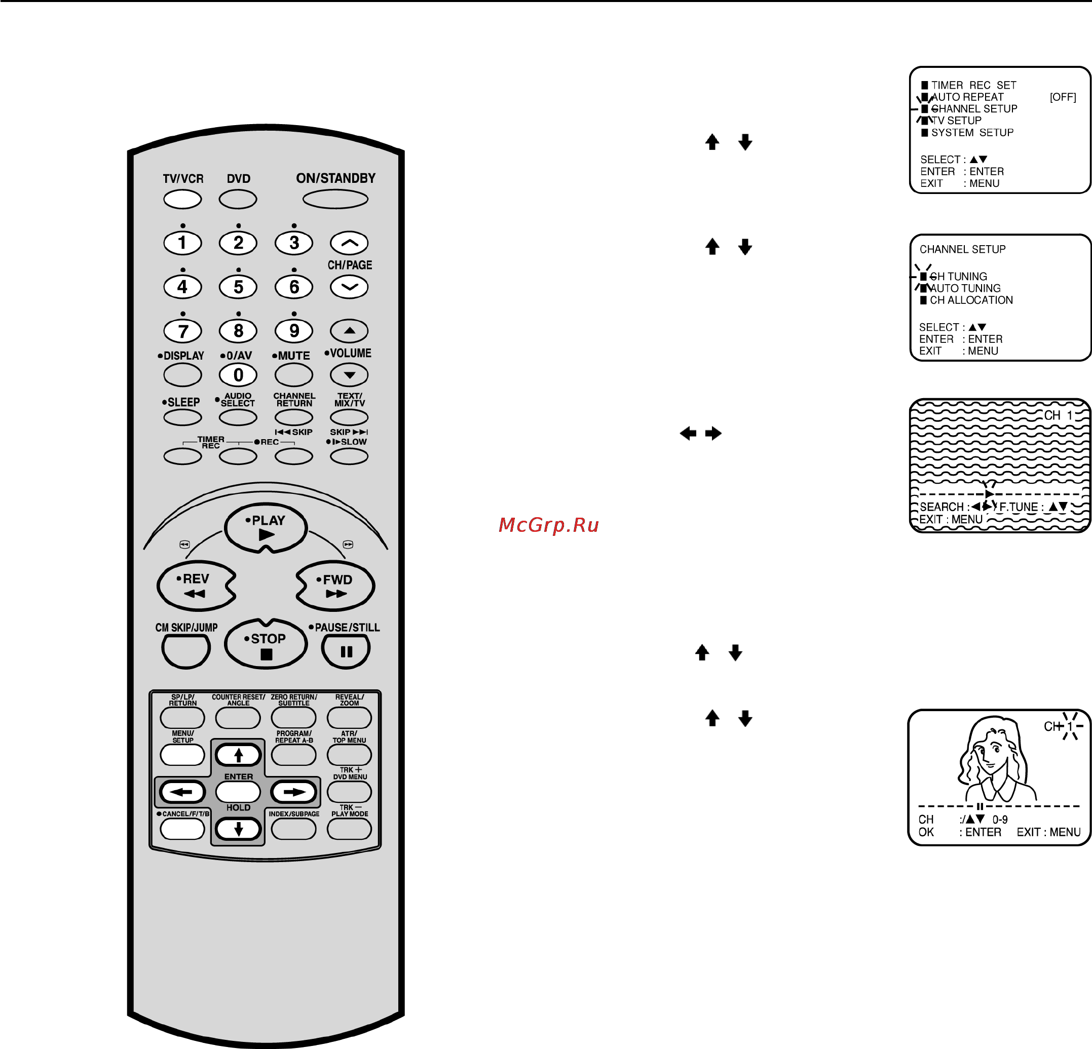 Toshiba VTW21FPR [16/42] Настройка телеканалов