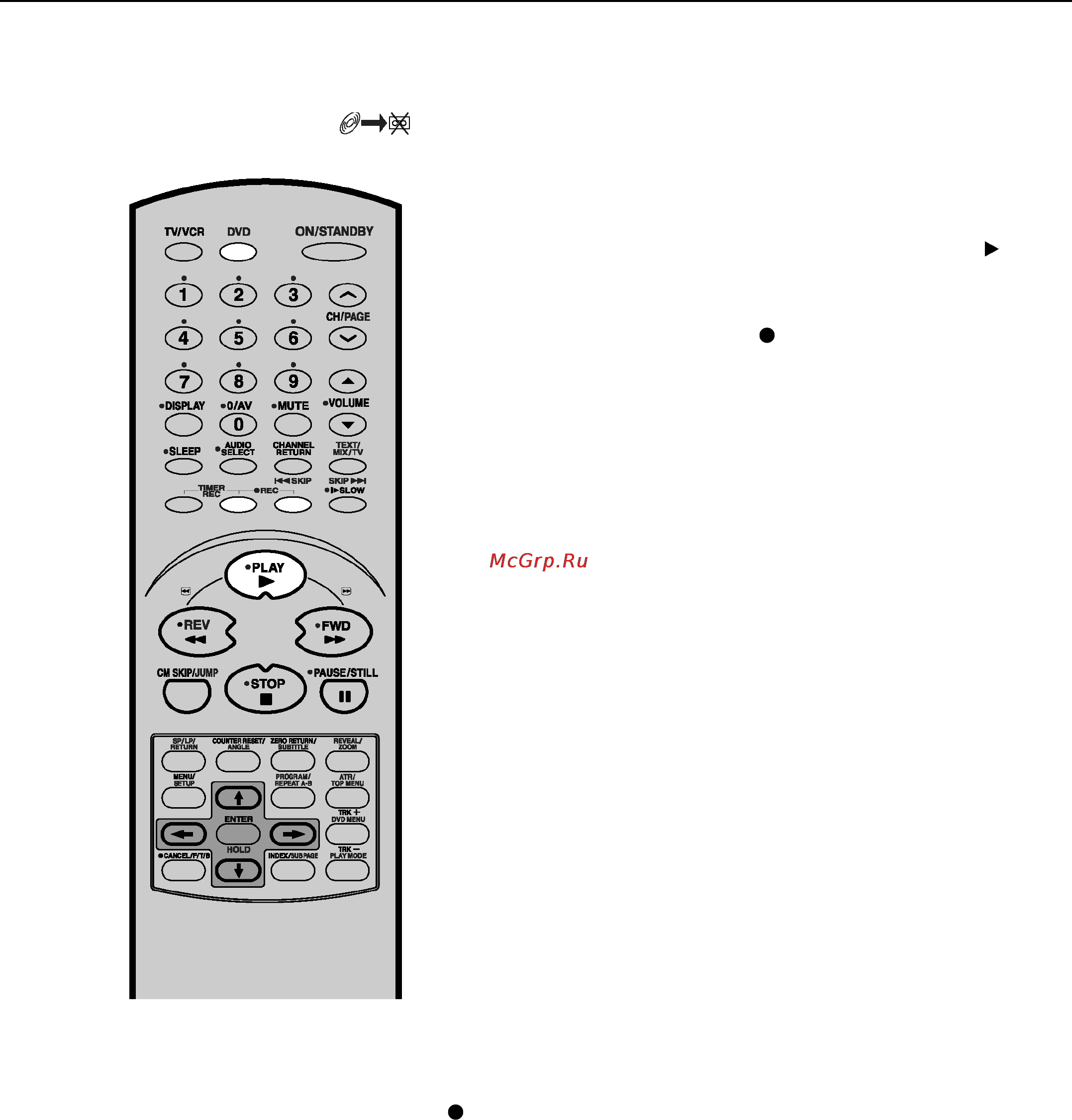 Toshiba VTW21FPR [35/42] Копирование других носителей на видеокассету