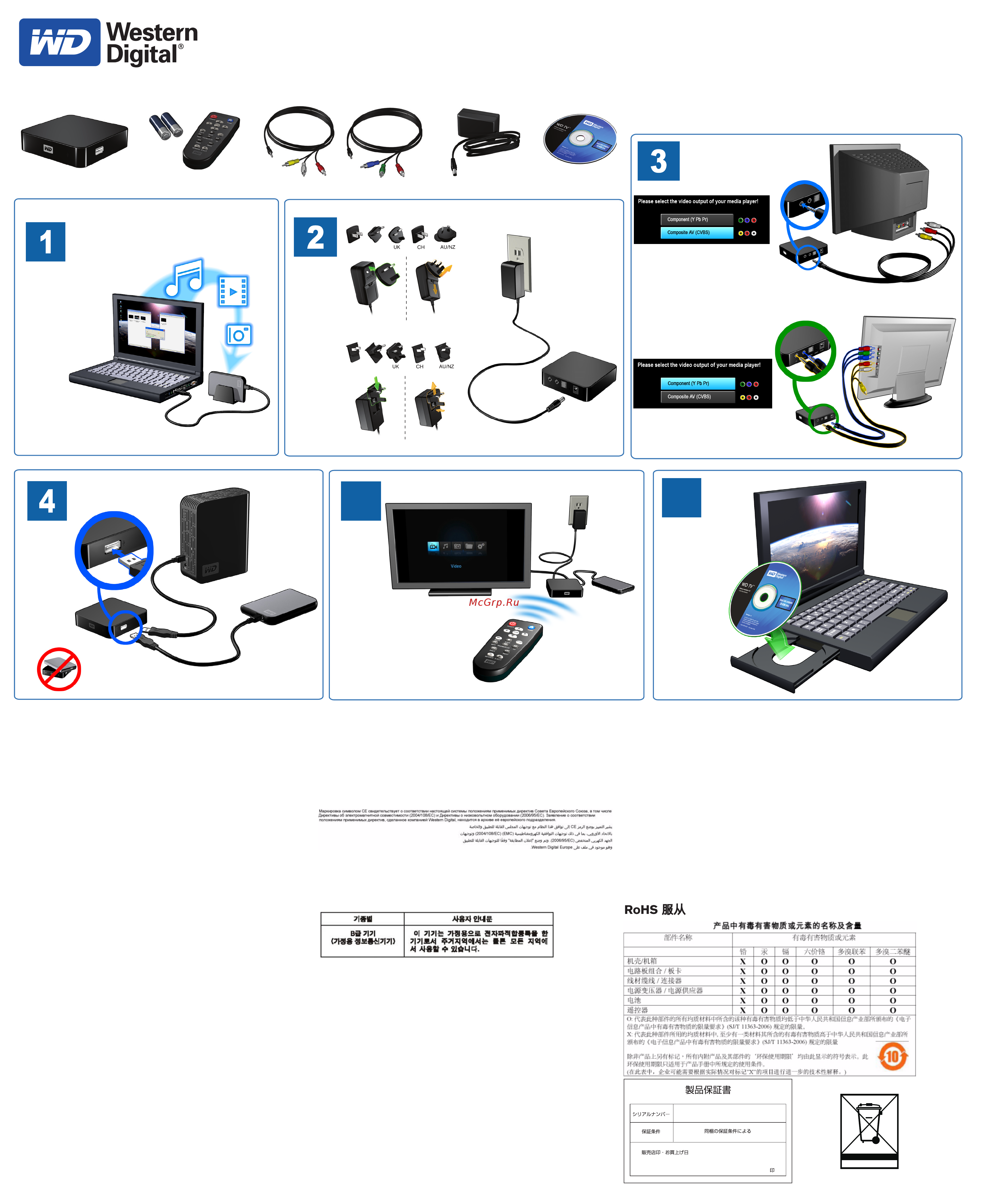Western Digital TV-0GB/WD/HDminiMP Инструкция по эксплуатации онлайн