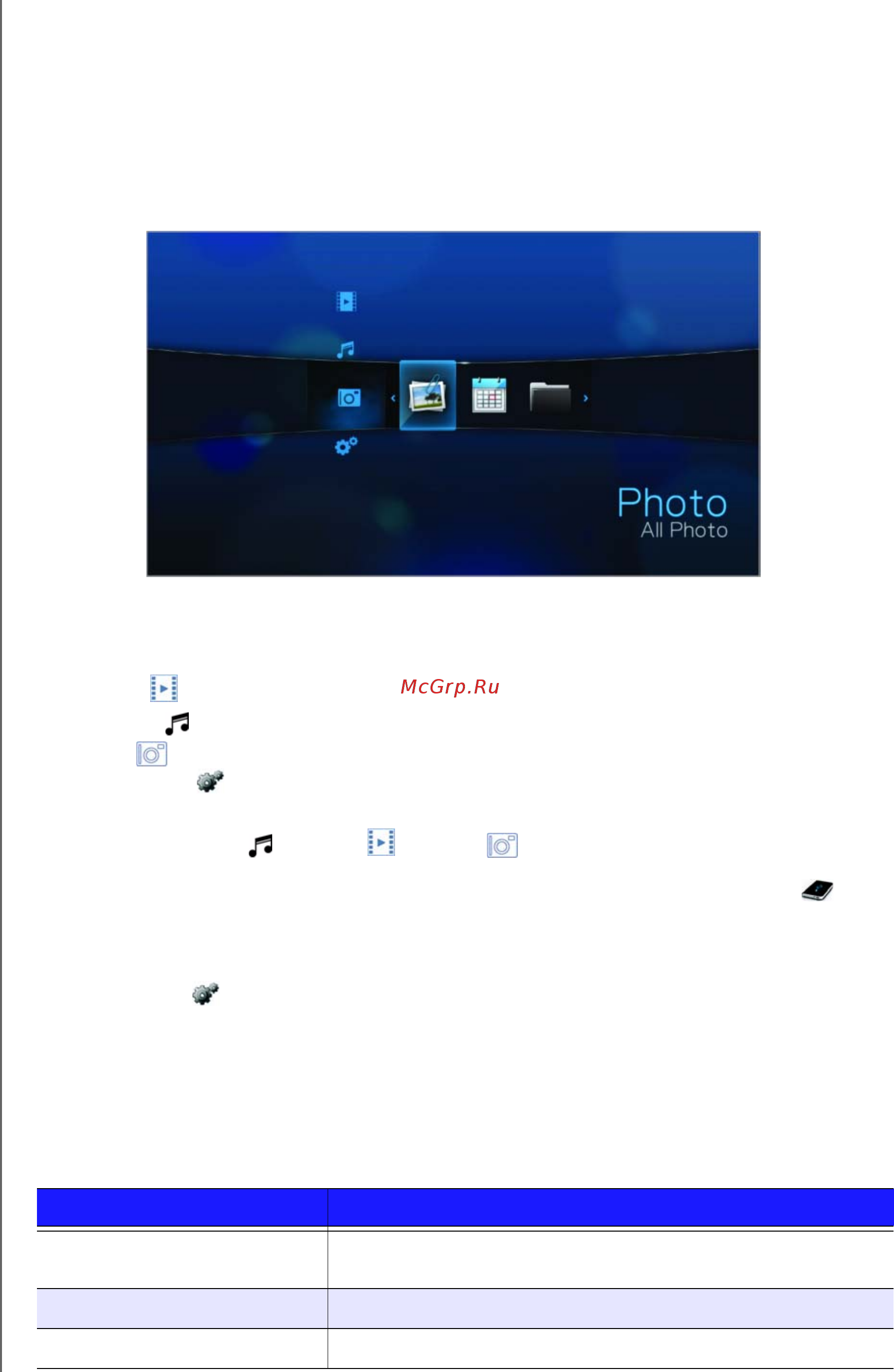 Western Digital WDAVP00BE [25/87] Использование меню мультимедийного проигрывателя wd hd tv