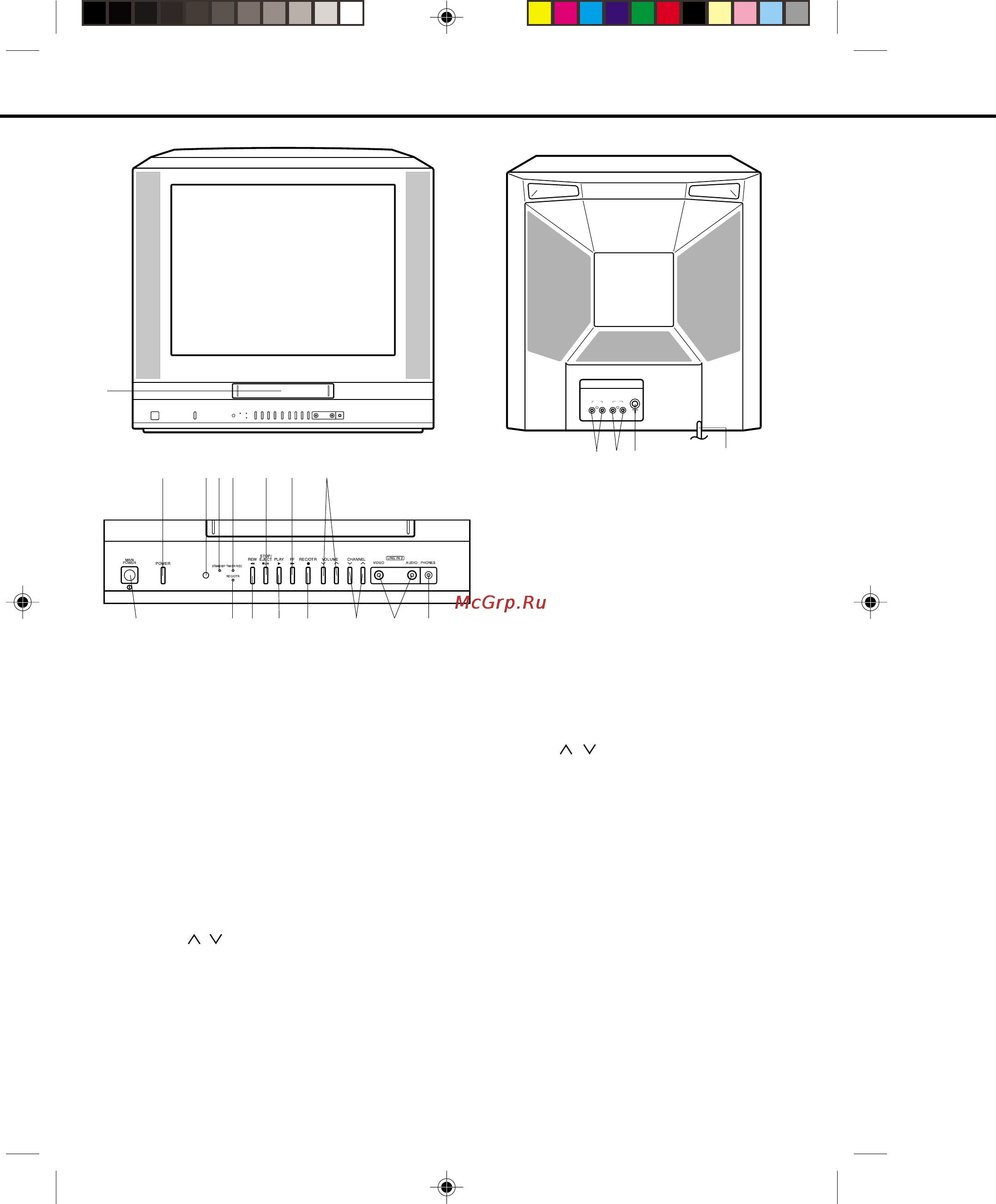 Toshiba VTV21FL3 [6/40] Location of controls